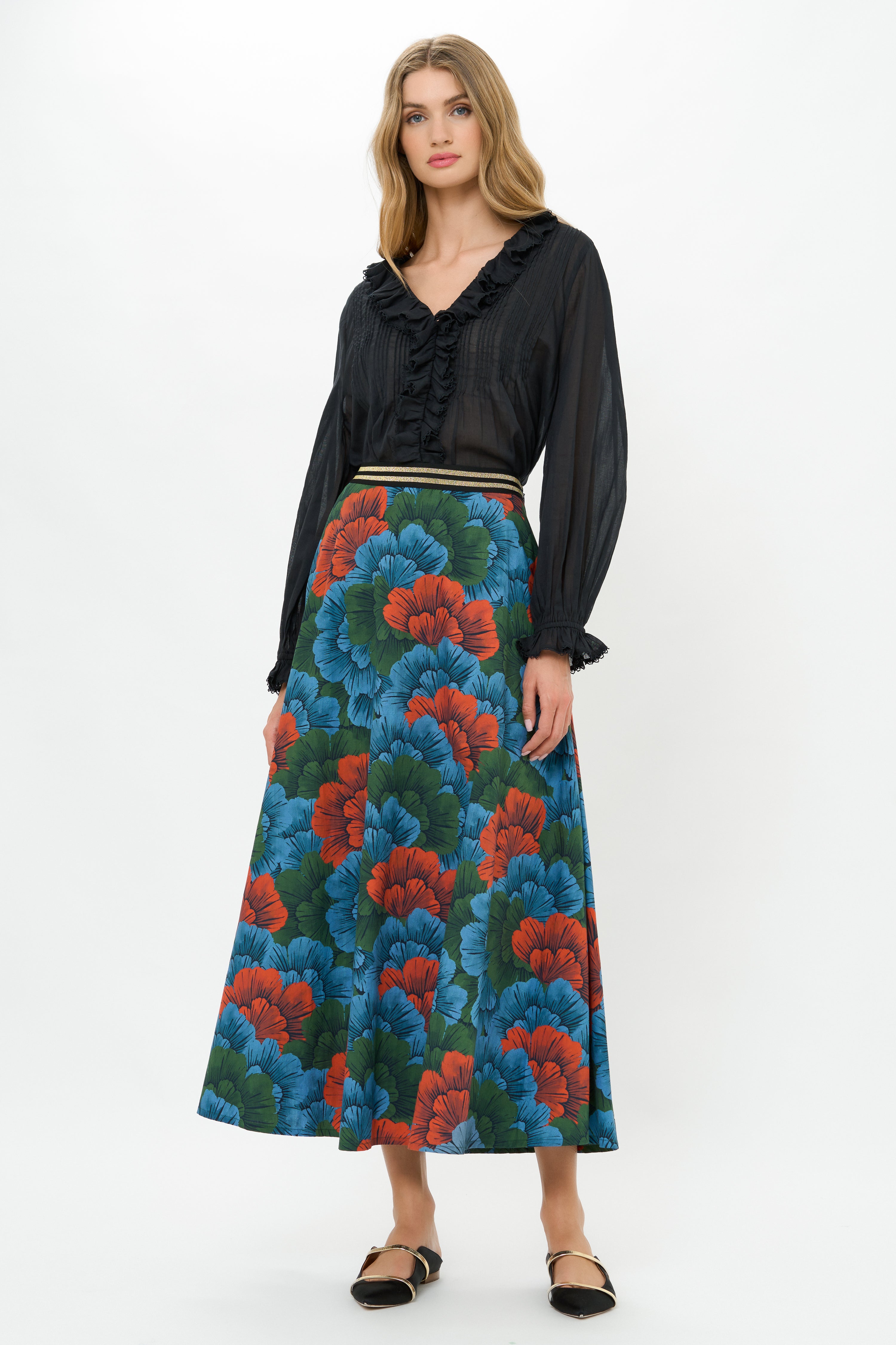 Swing Skirt- Madrid Blue
