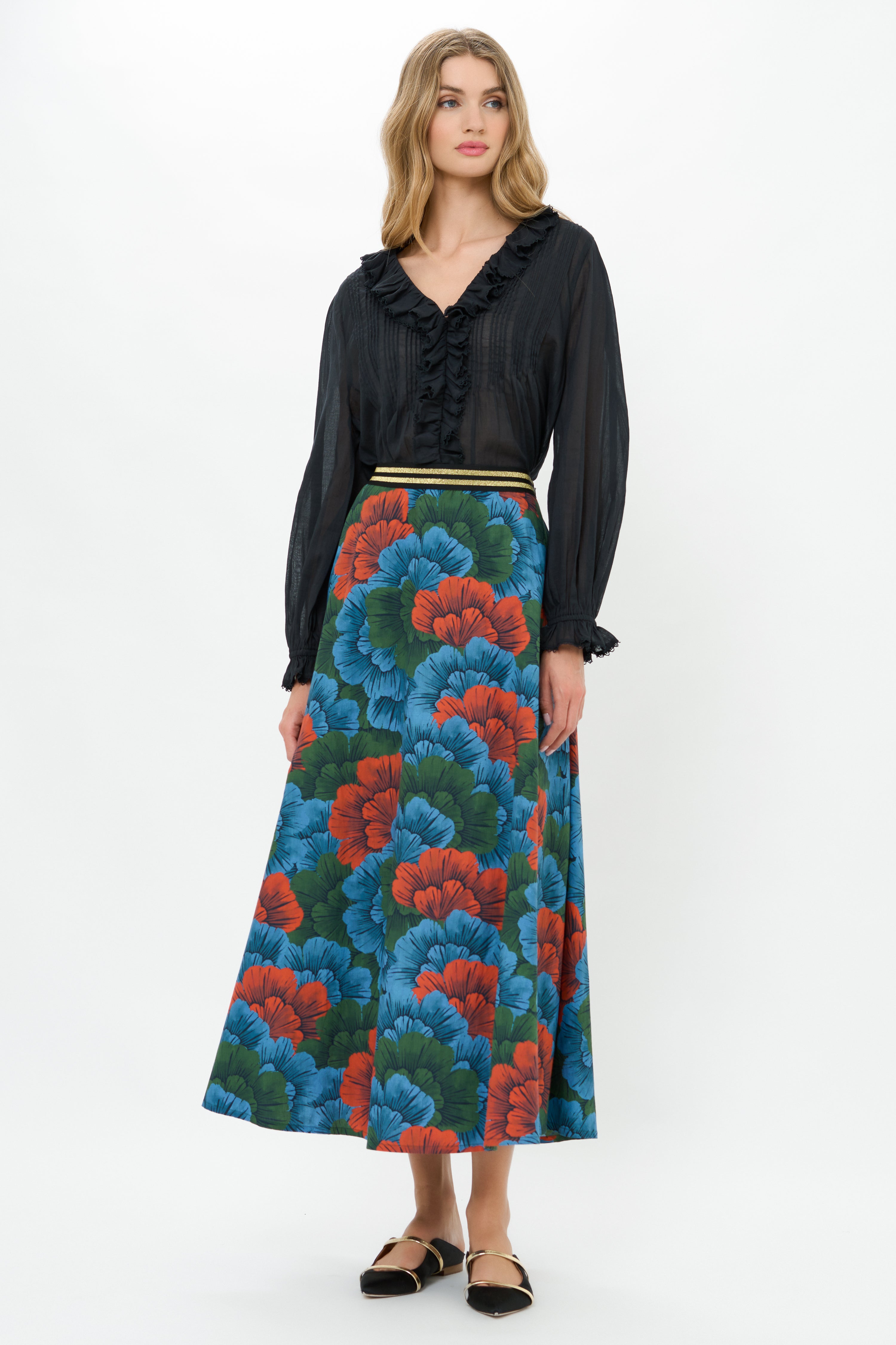 Swing Skirt- Madrid Blue