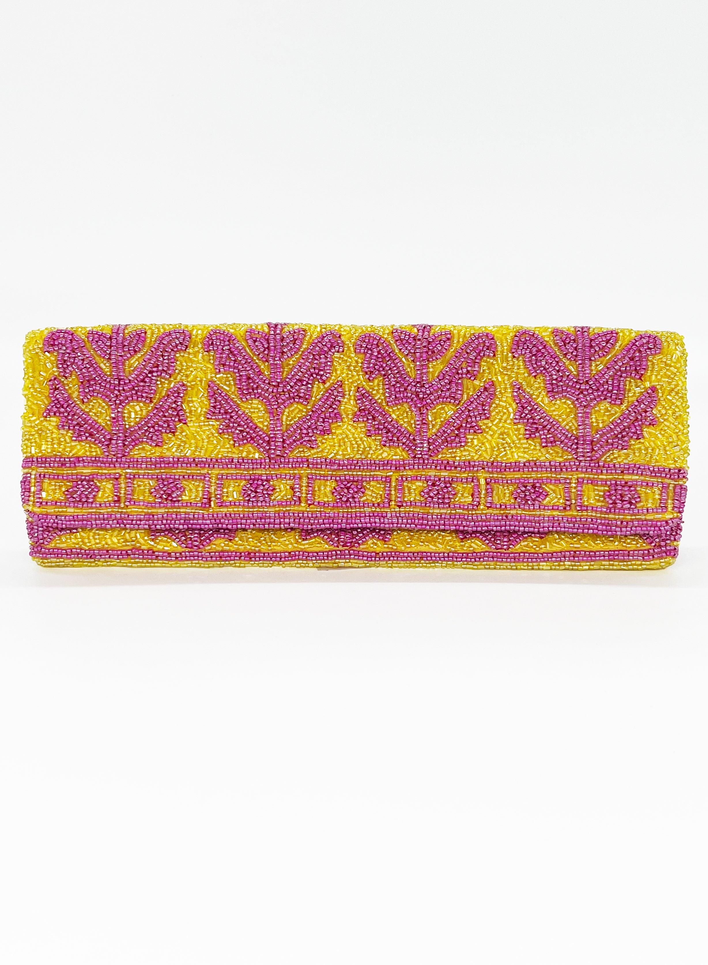 Beaded Clutch- Marigold Yellow