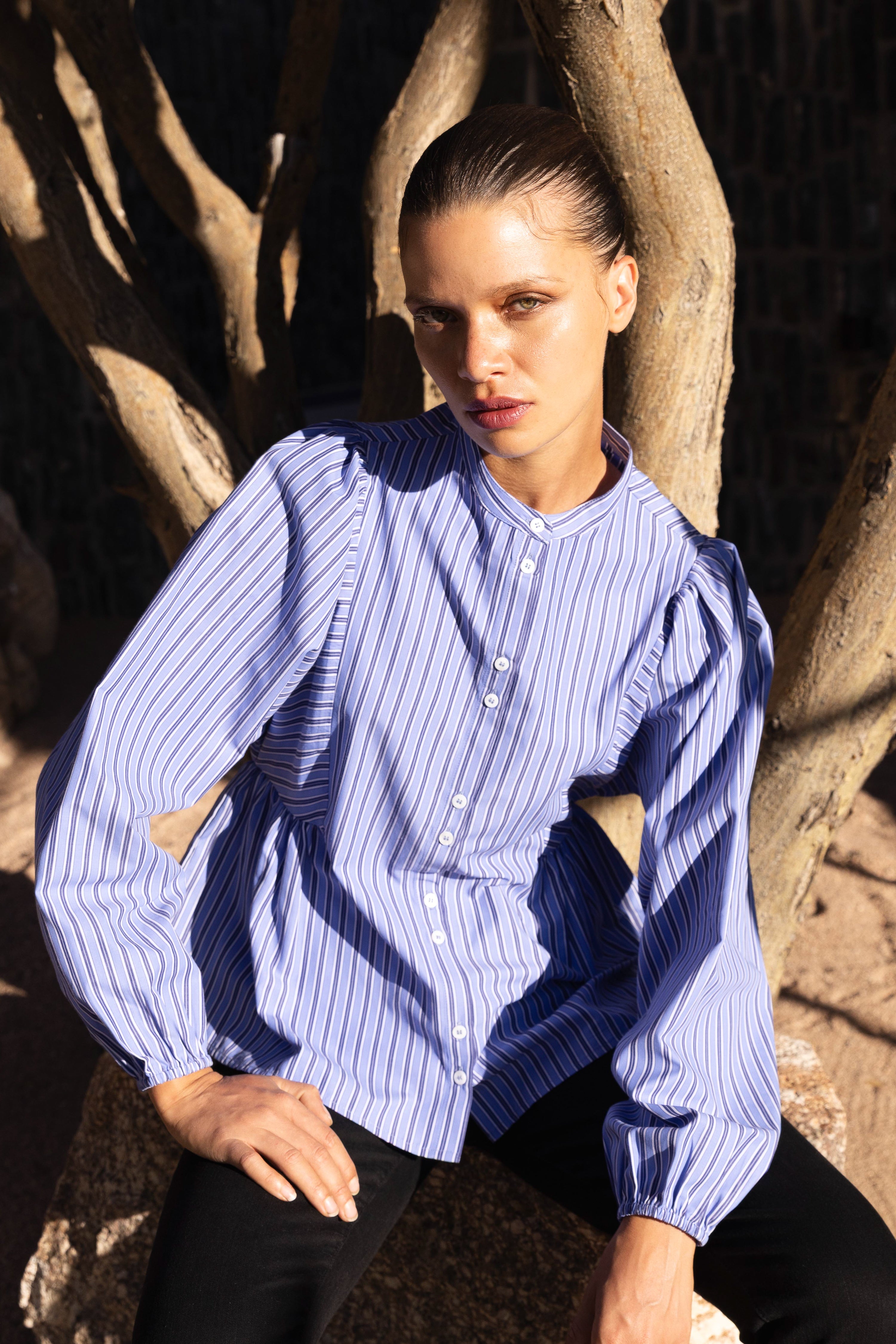 Avery Top- Merrill Blue