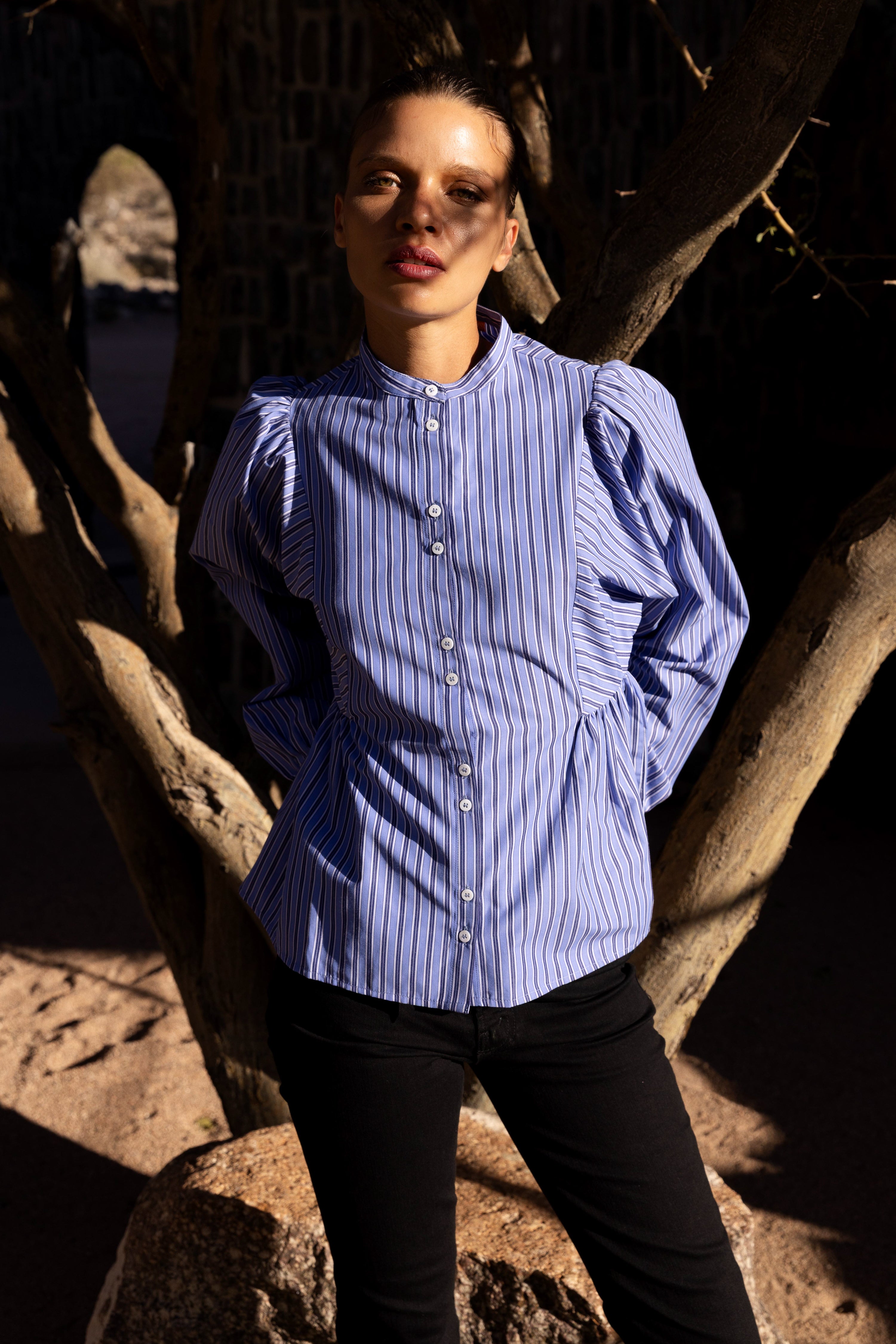 Avery Top- Merrill Blue