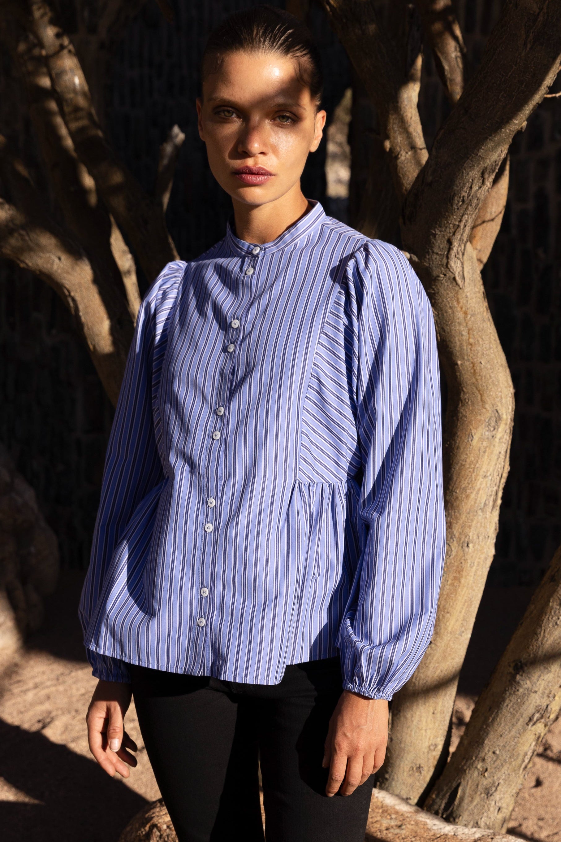 Avery Top- Merrill Blue