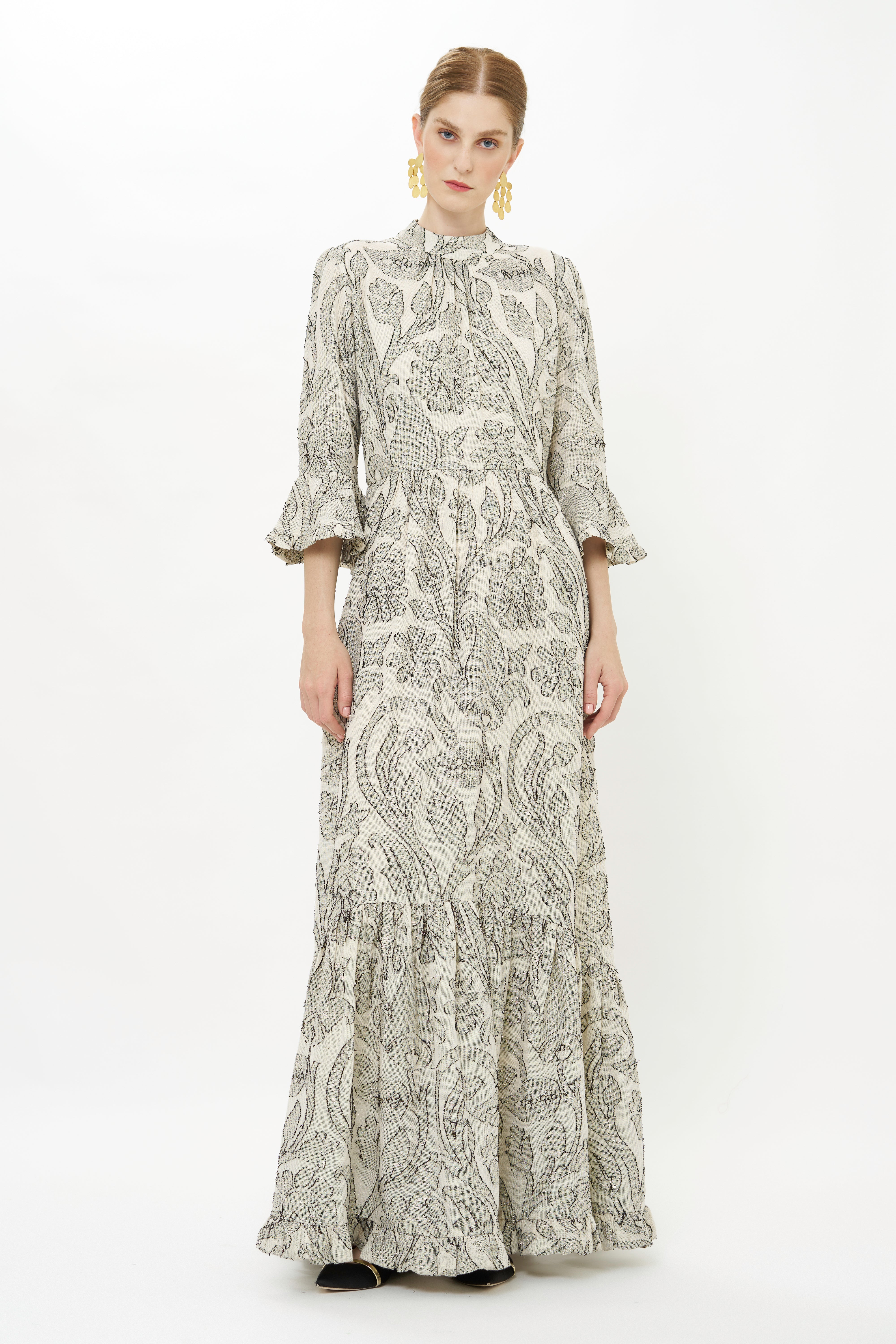 High Neck Bell Maxi- Herod Cream