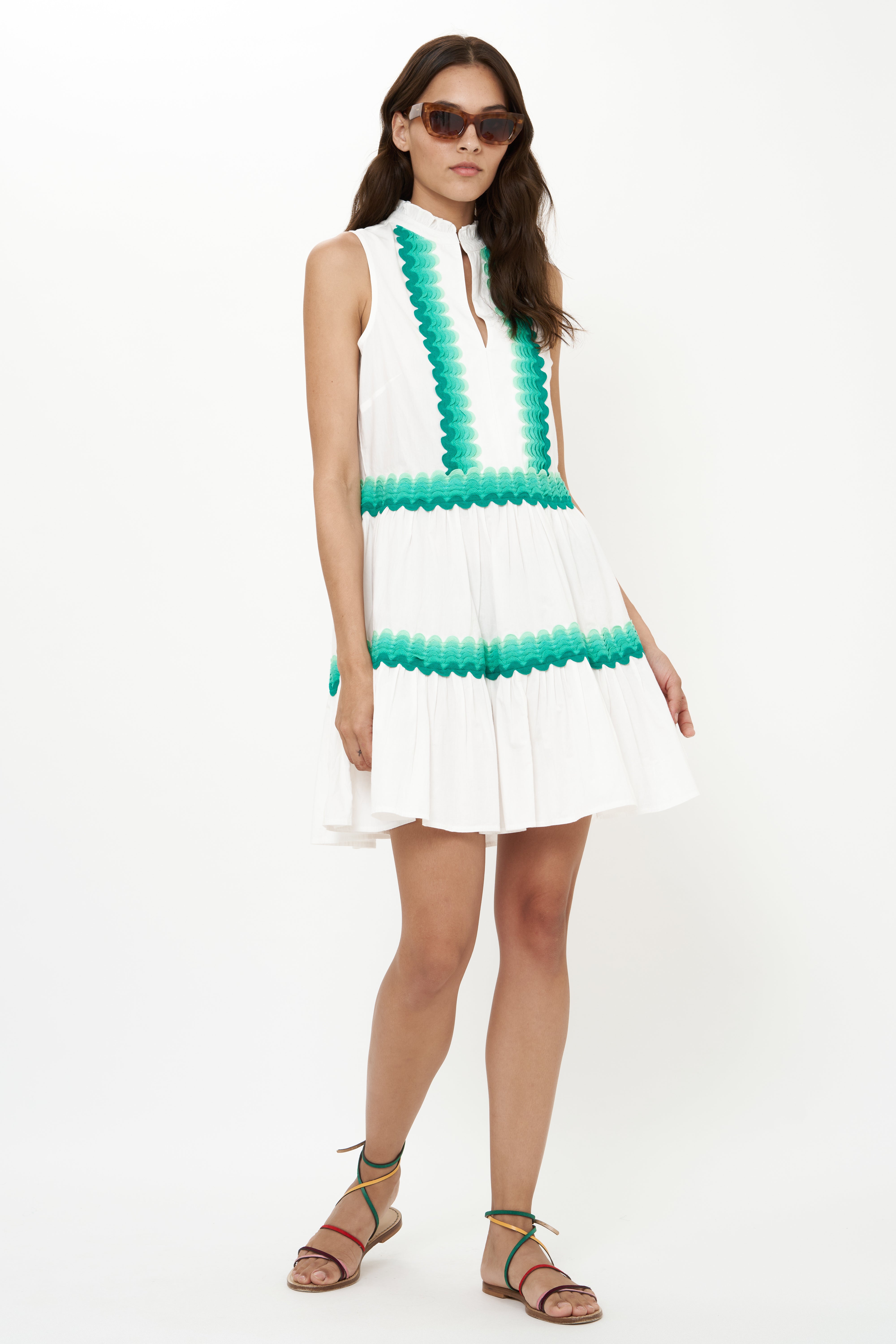 Yoke Dress- Pacifica Aqua