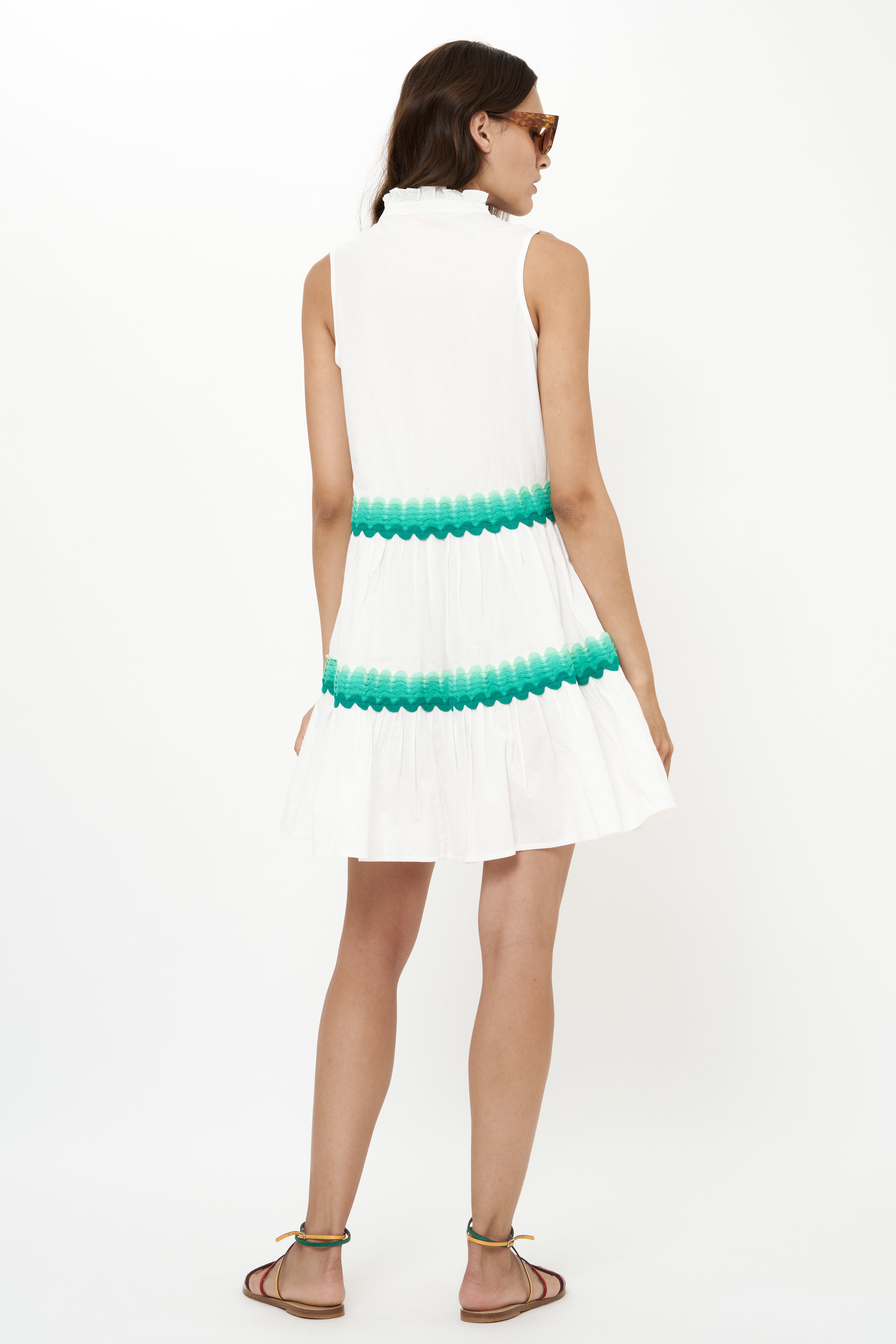 Yoke Dress- Pacifica Aqua