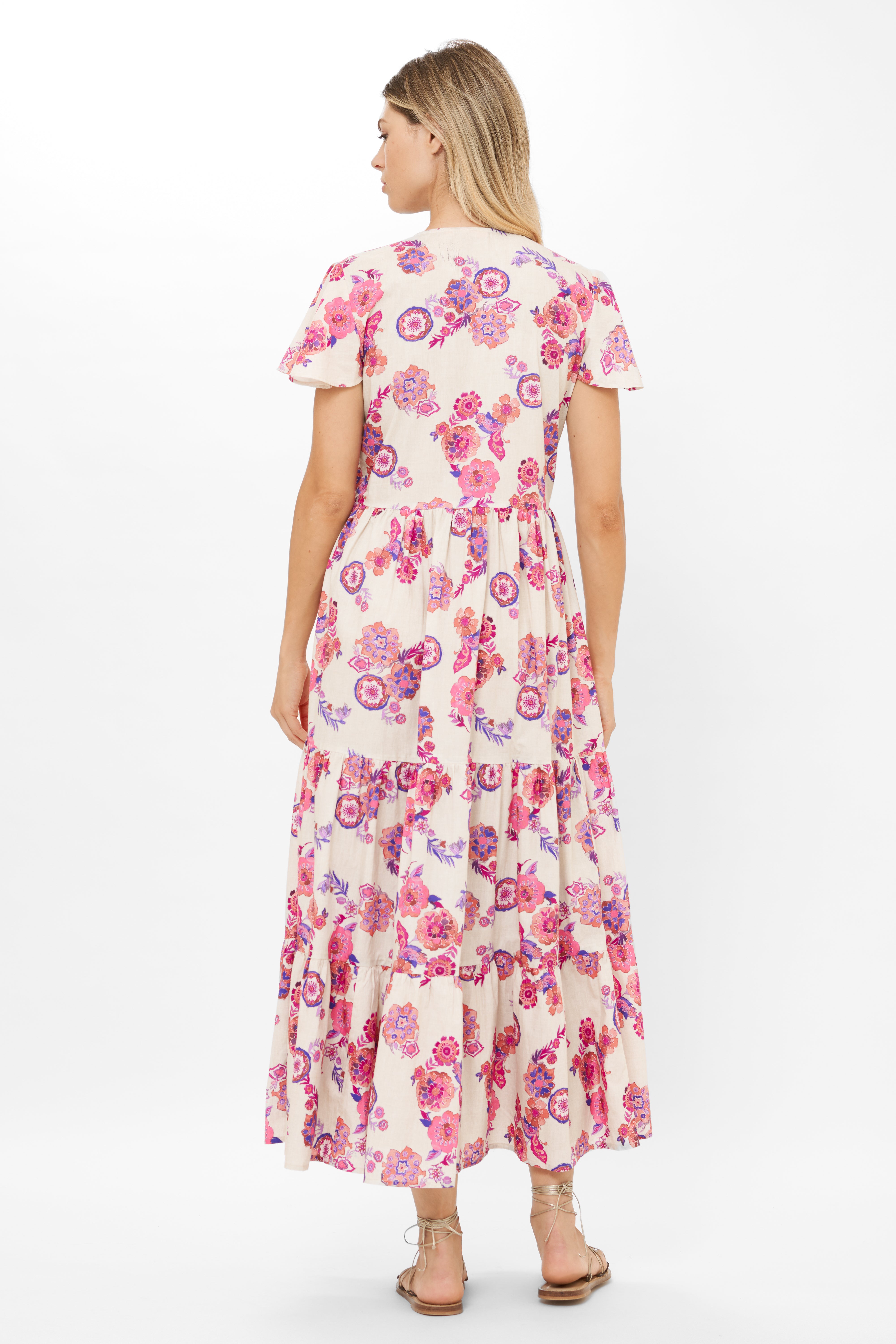 V-Neck Maxi- Pretoria Pink