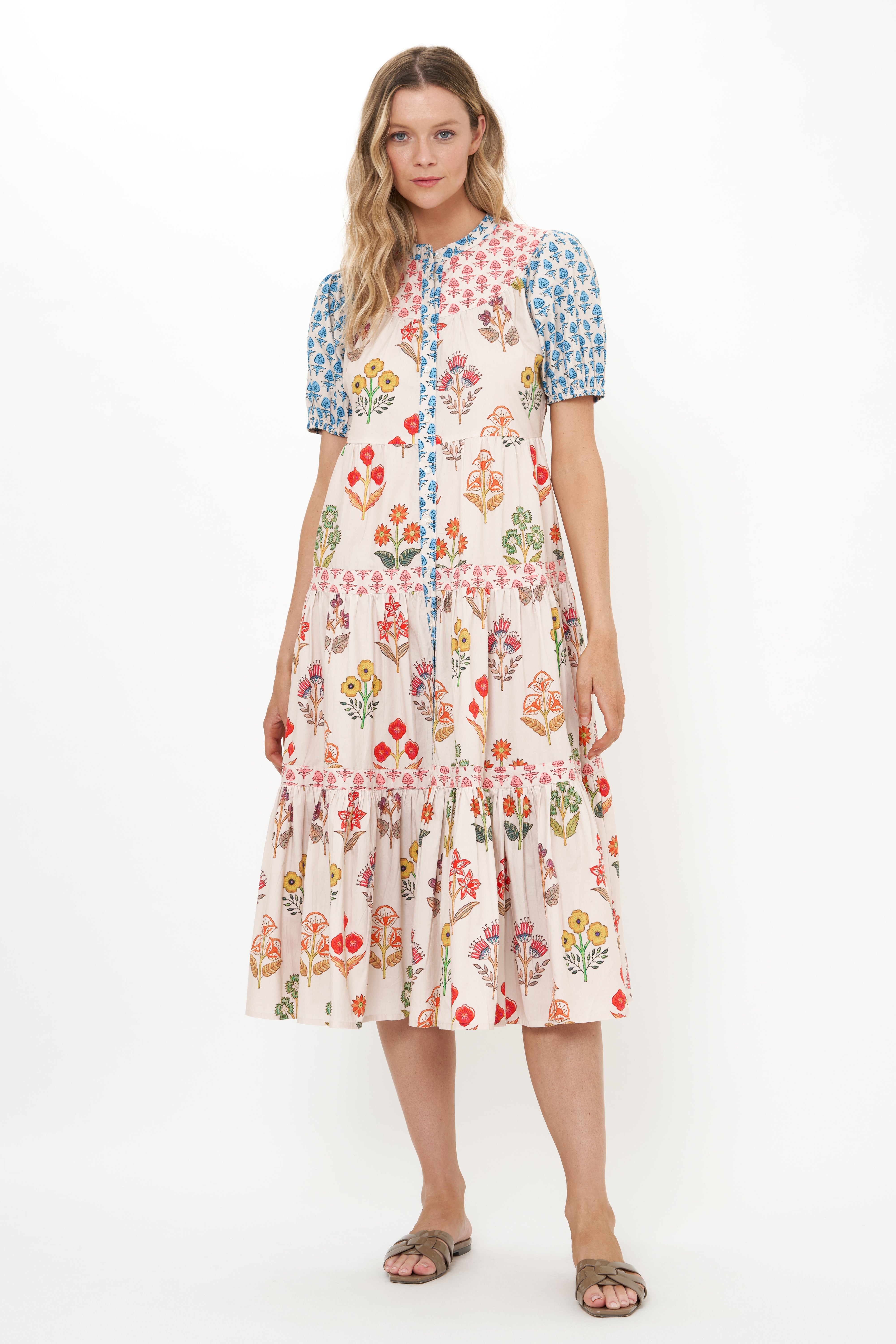 Scoop Tiered Midi- Provence Blue