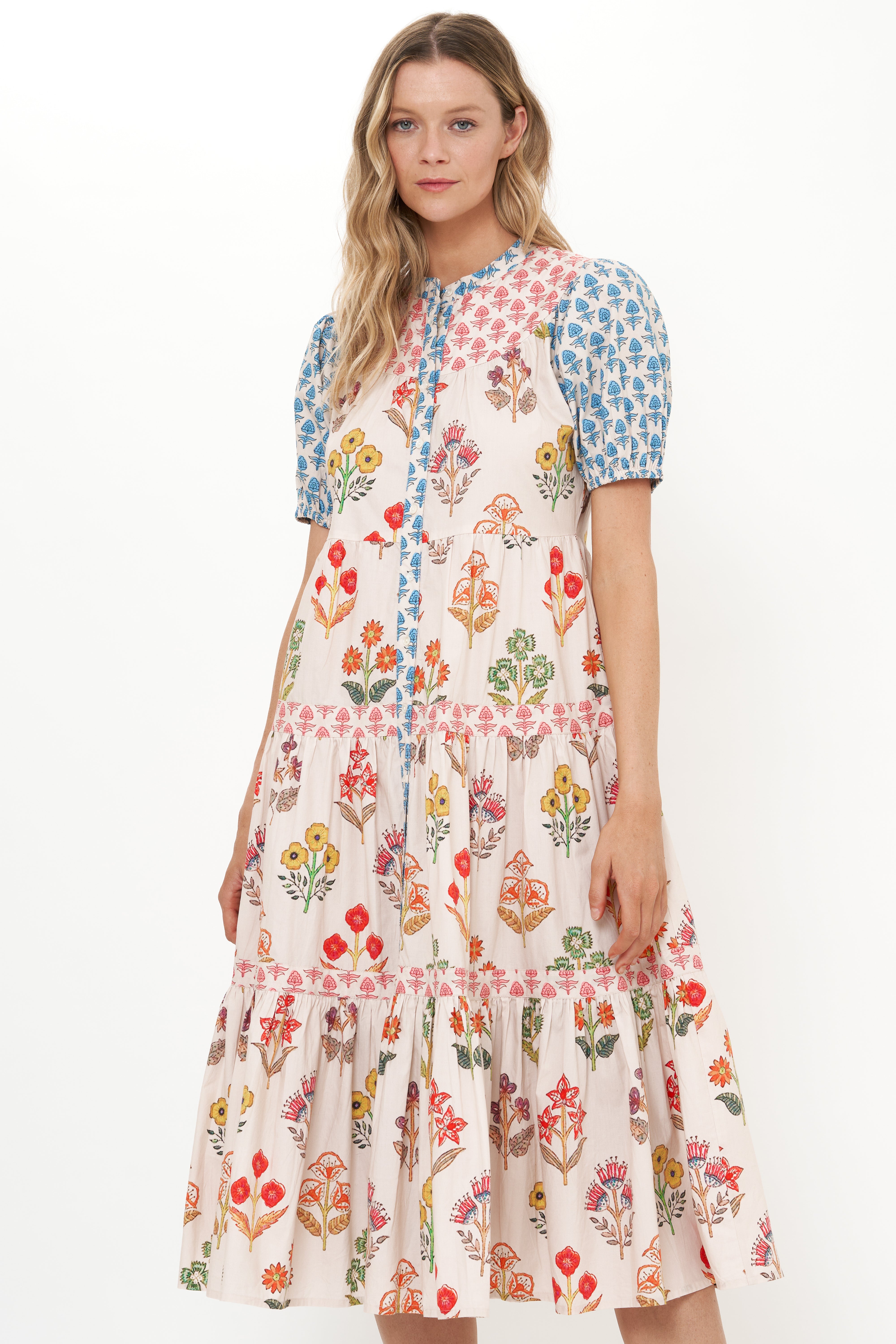 Scoop Tiered Midi- Provence Blue