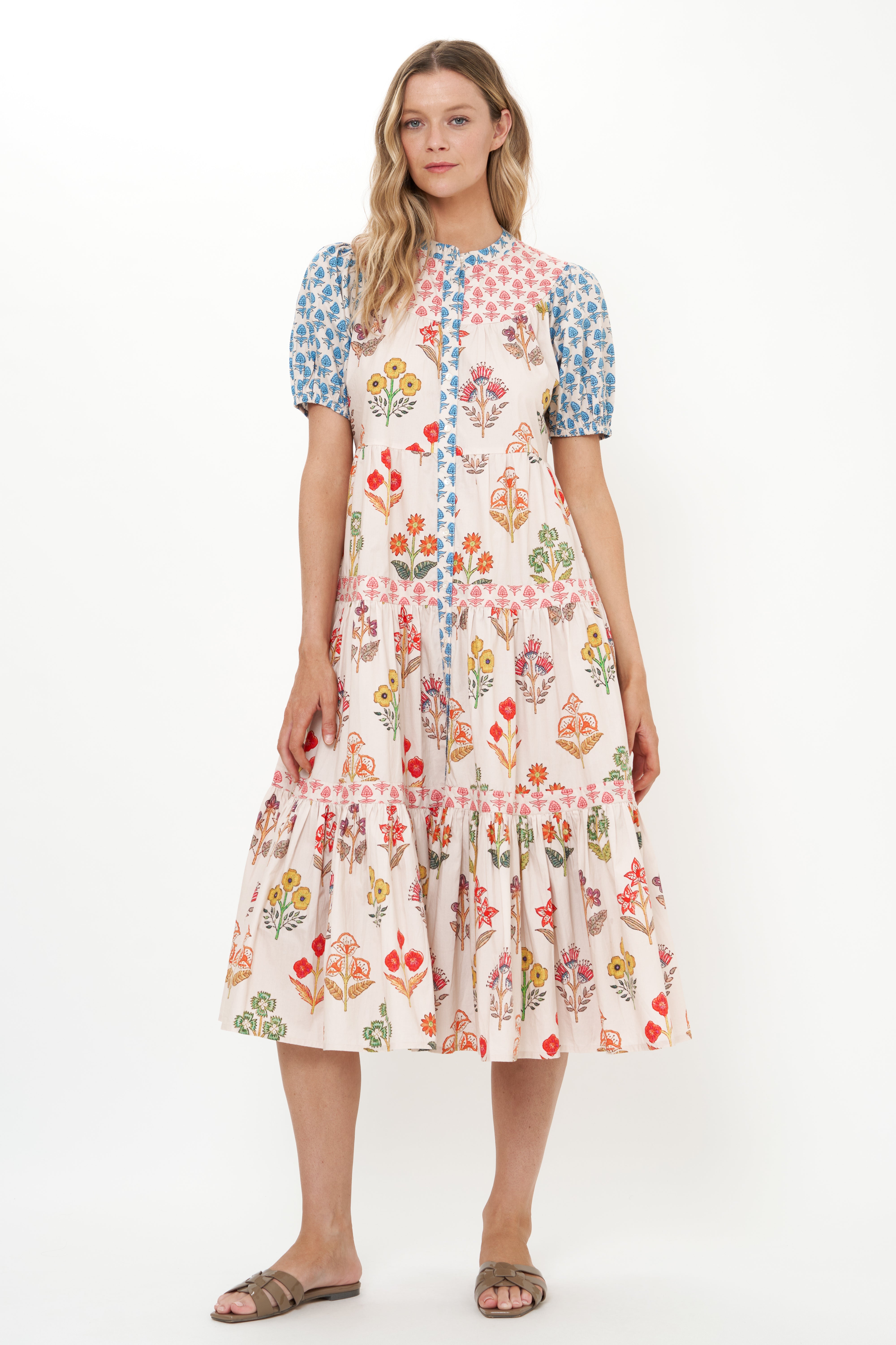 Scoop Tiered Midi- Provence Blue