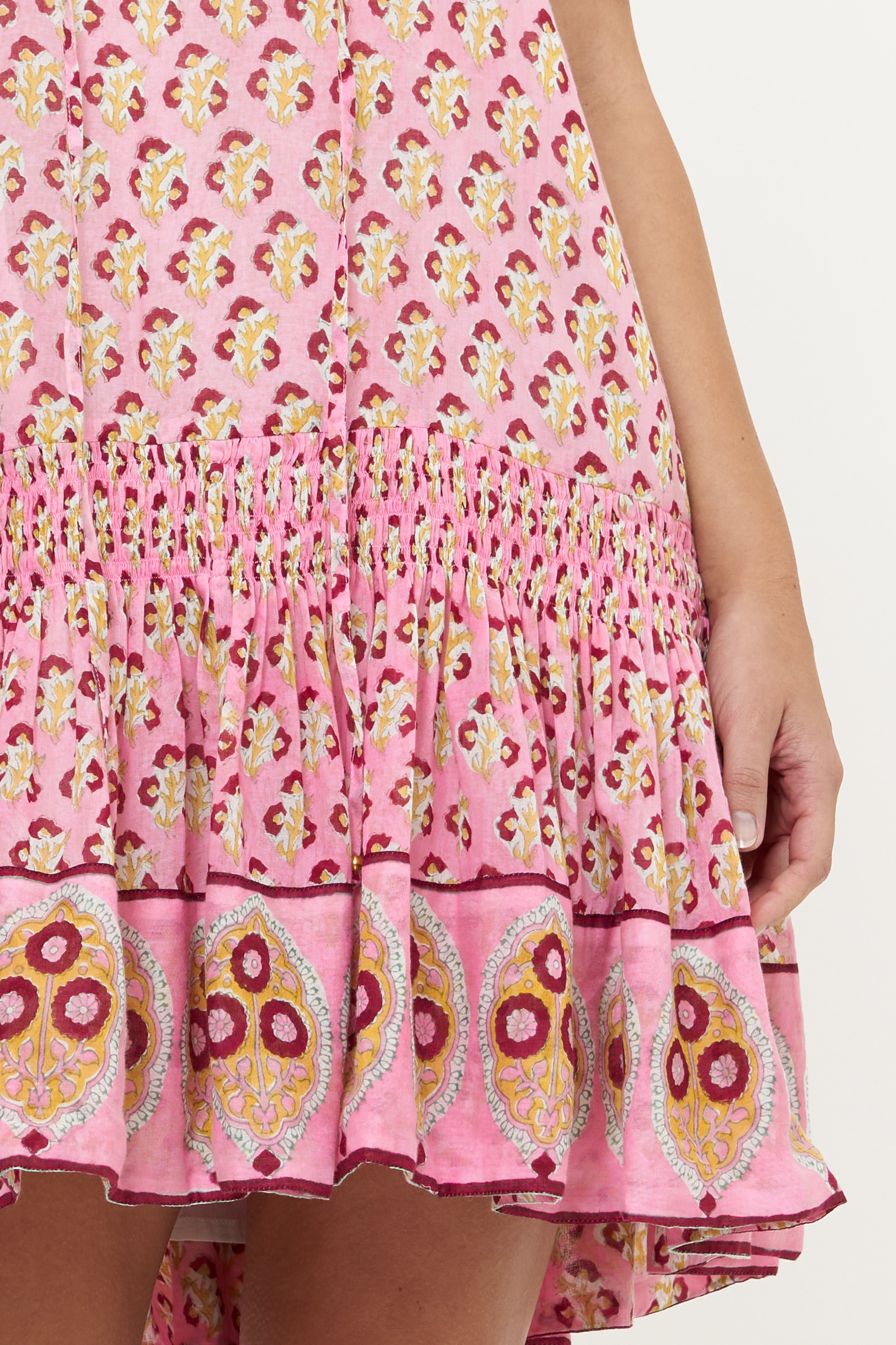 Smocked Drop Mini- Riad Rhubarb