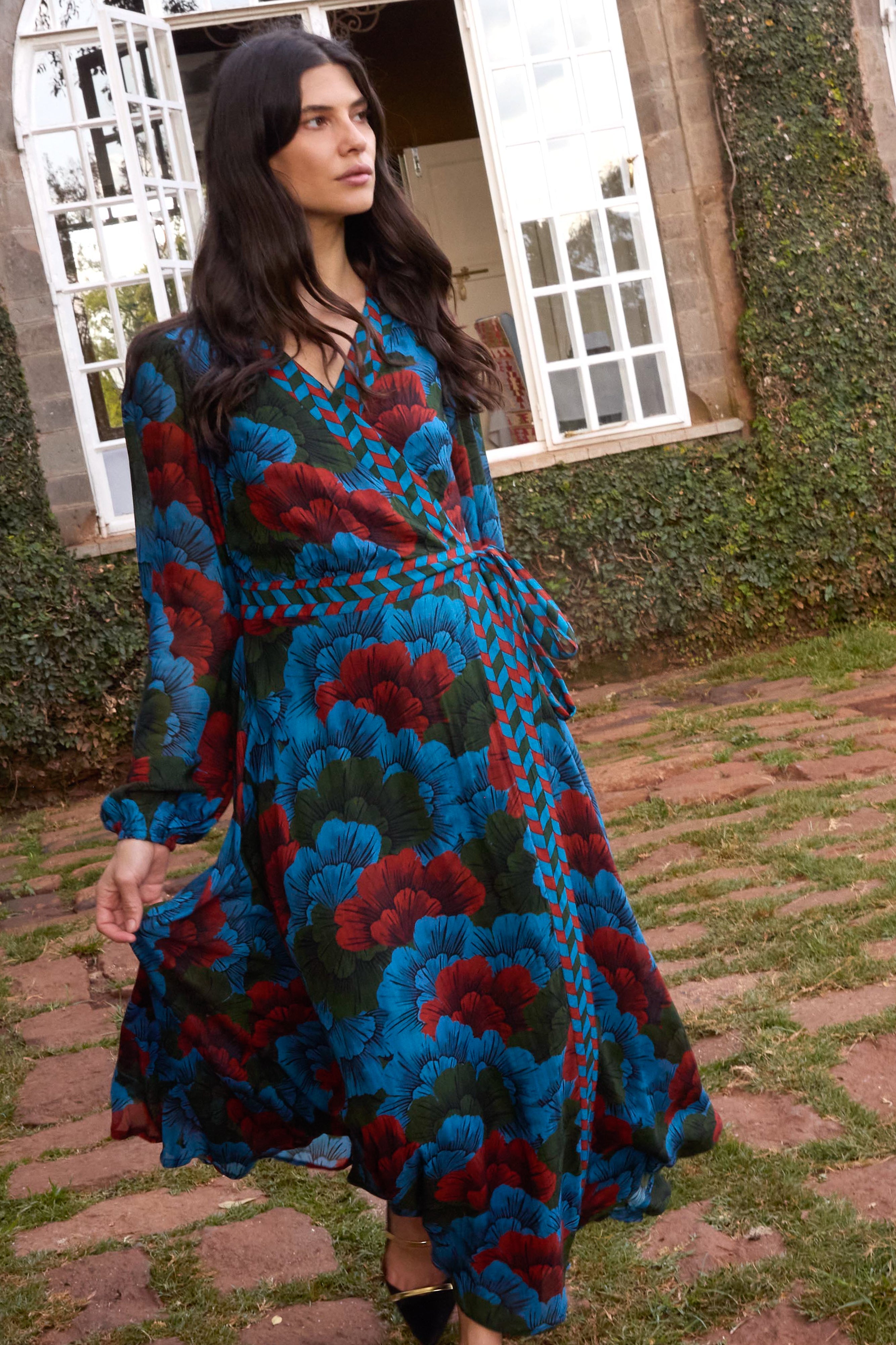 Wrap Dress- Madrid Blue