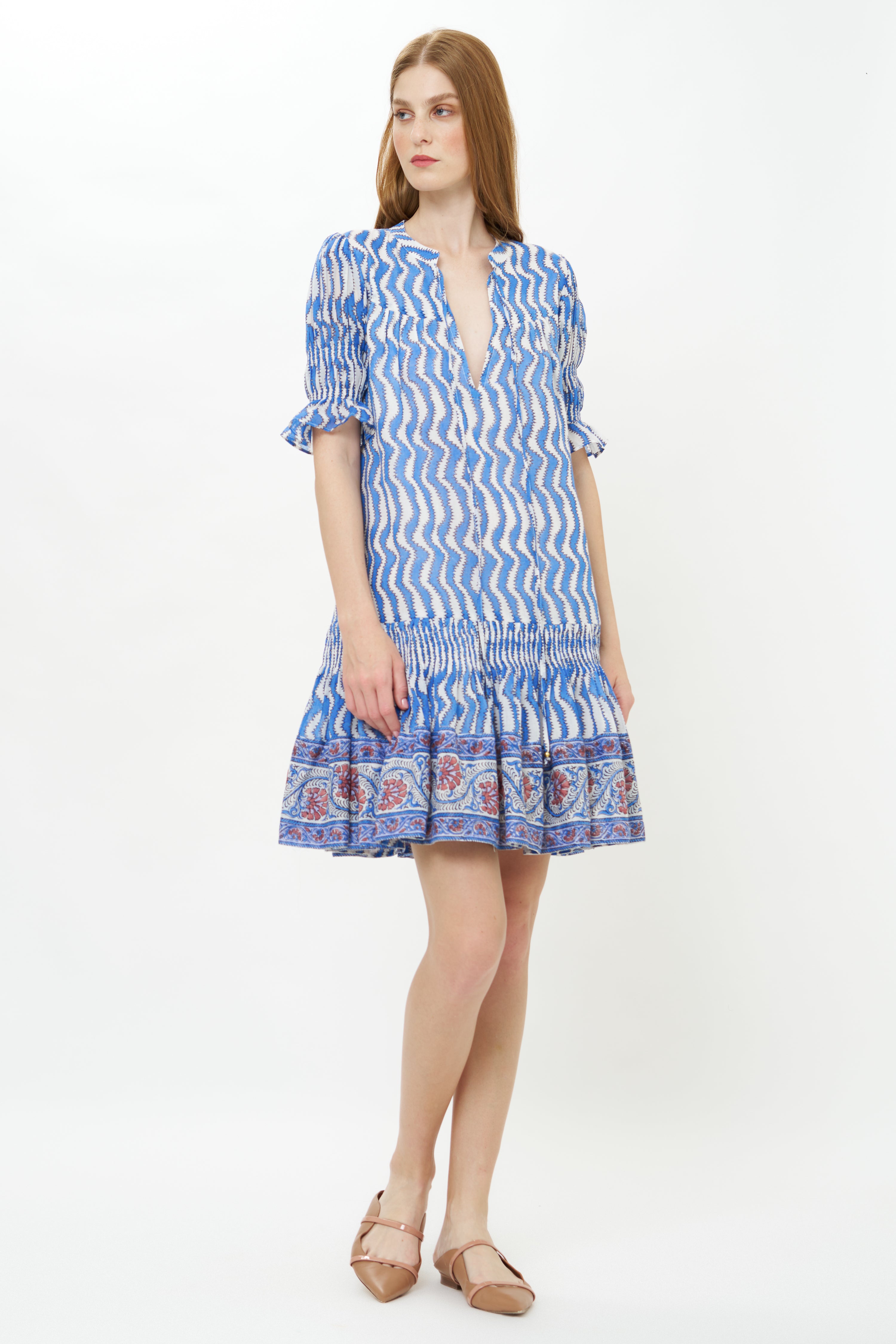 Smocked Drop Mini- Sierra Blue