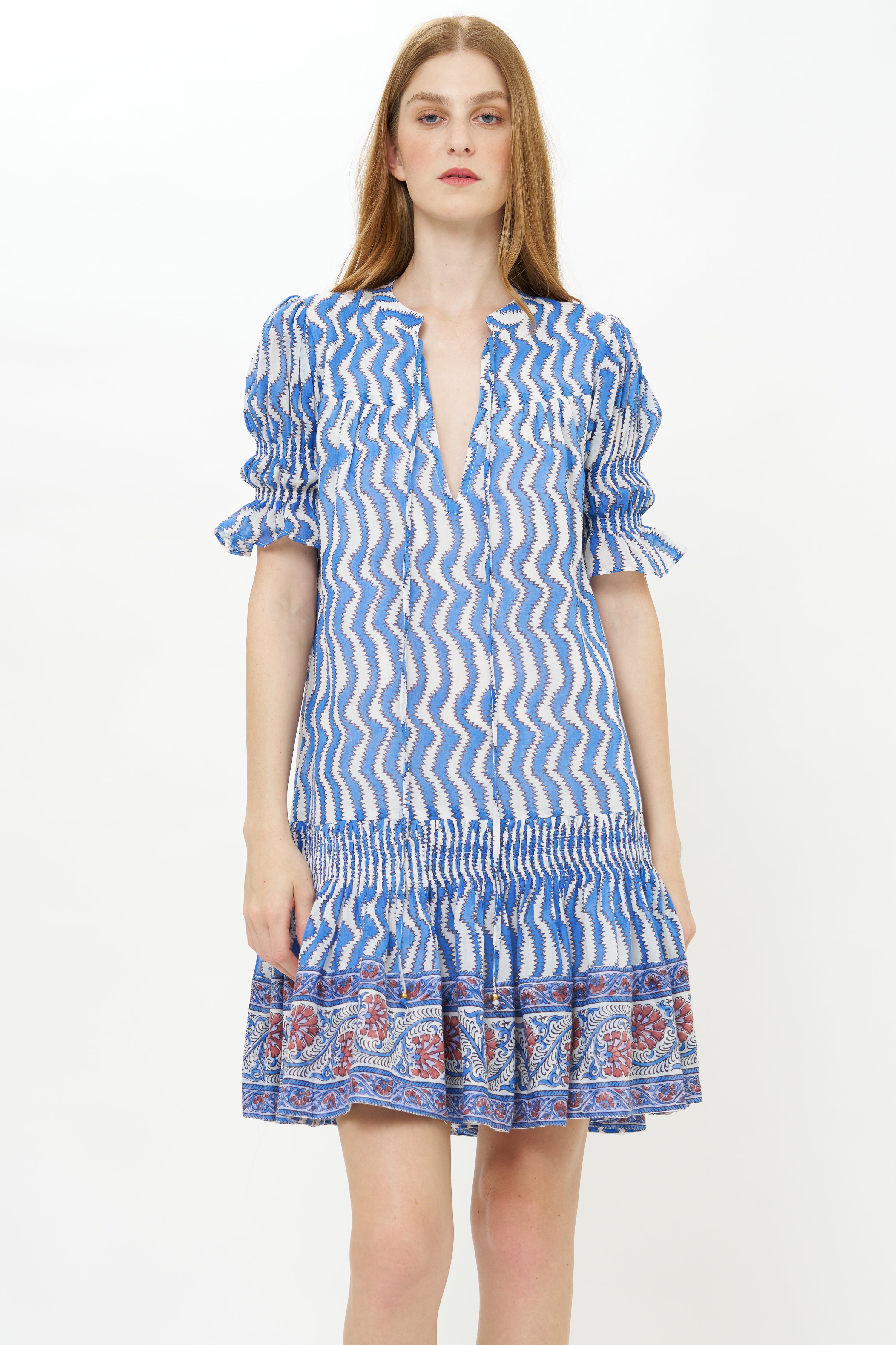 Smocked Drop Mini- Sierra Blue