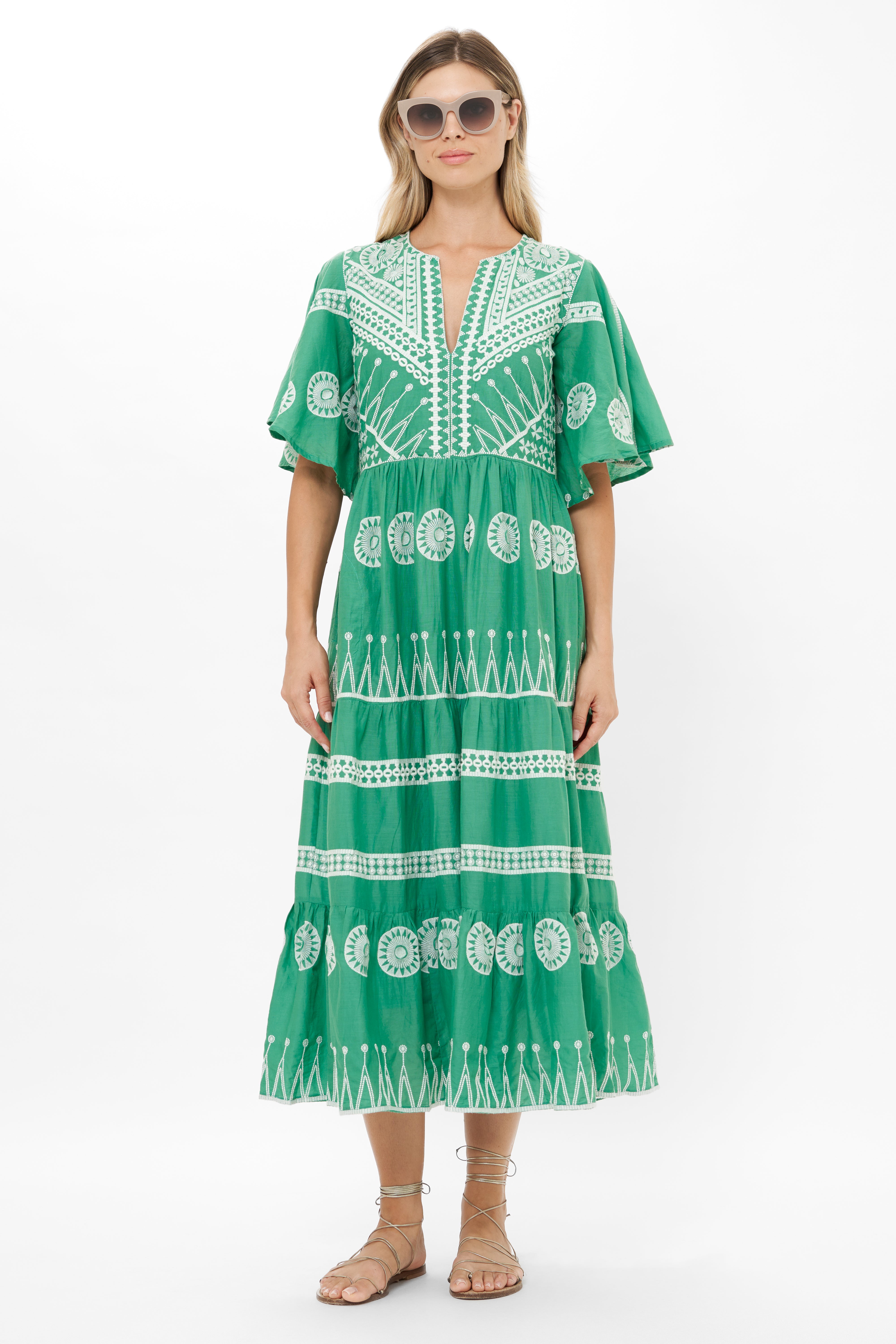 Flirty V-Neck Maxi- Soleil Sage