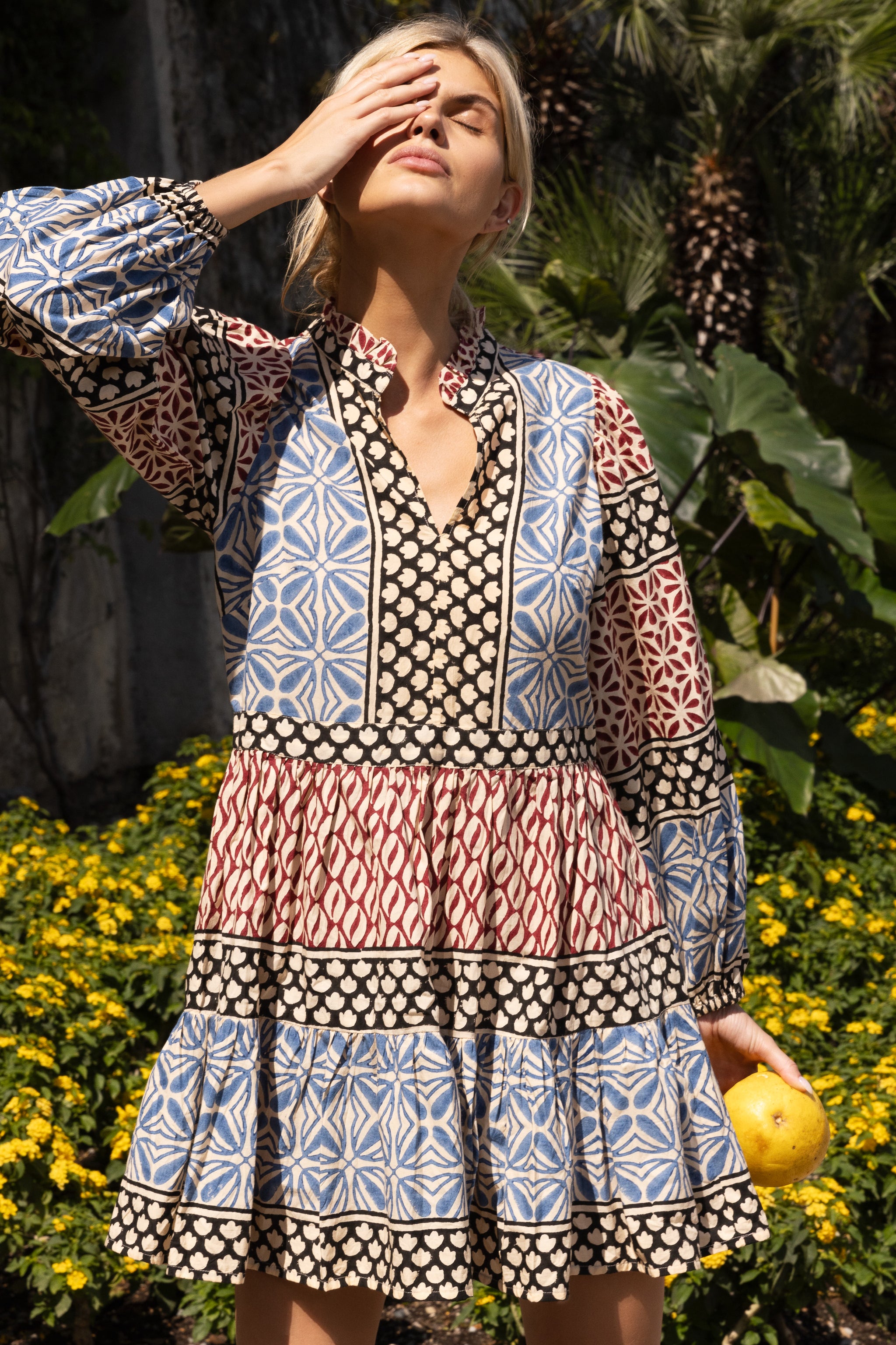 oliphant long sleeve dress Long Sleeve Yoke Dress- Sultan Black