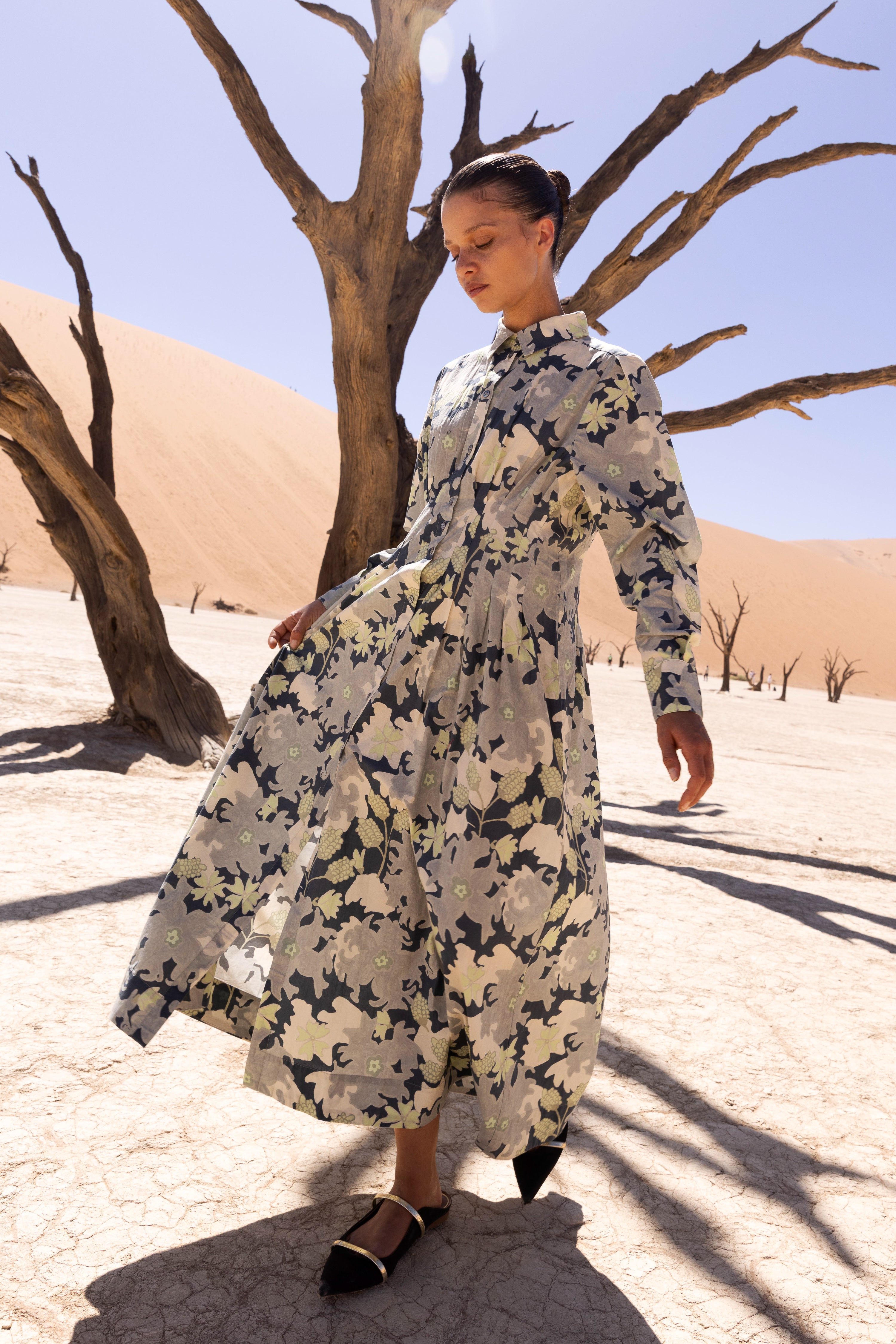 Elizabeth Maxi- Suzani Charcoal