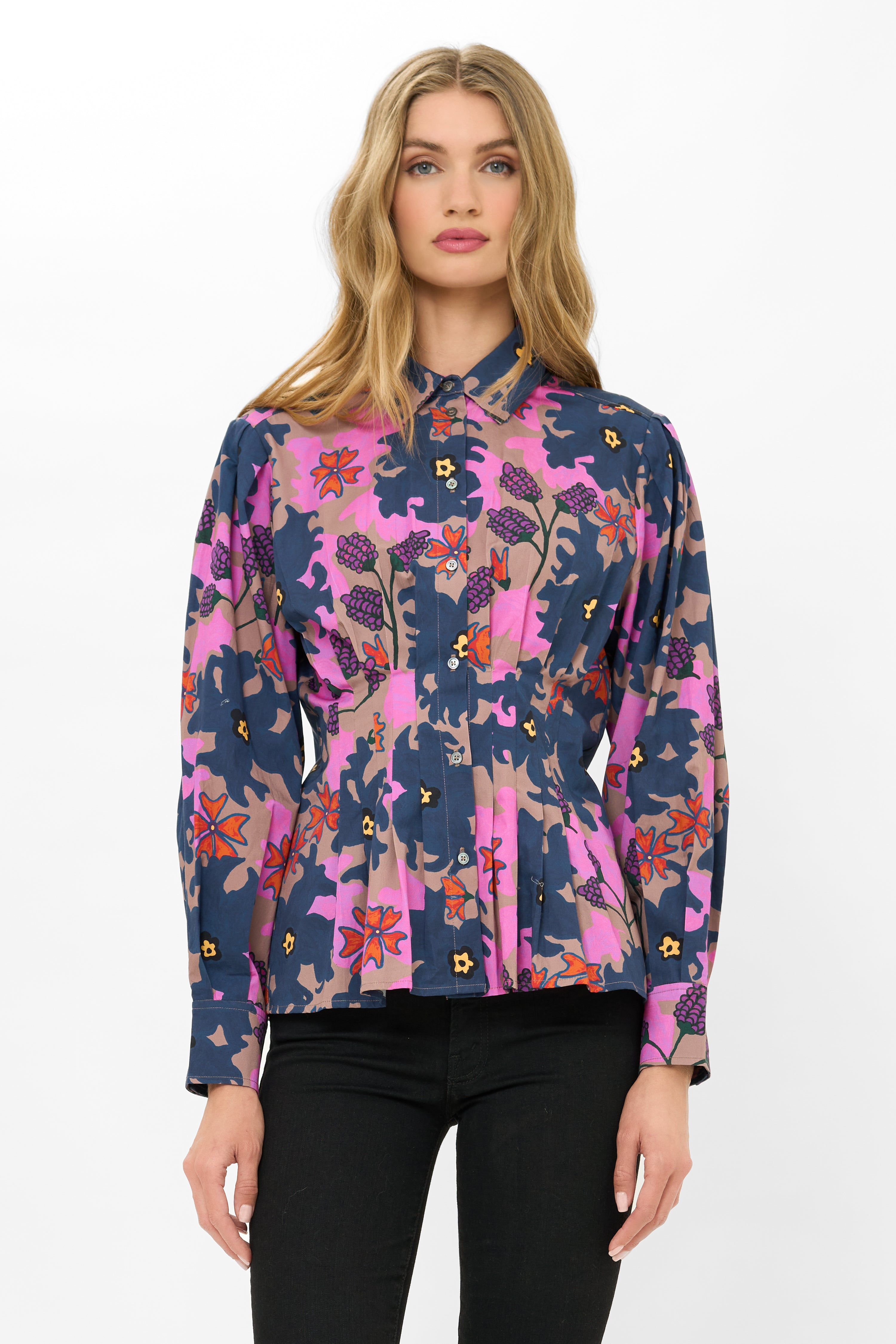 Elizabeth Top- Suzani Navy