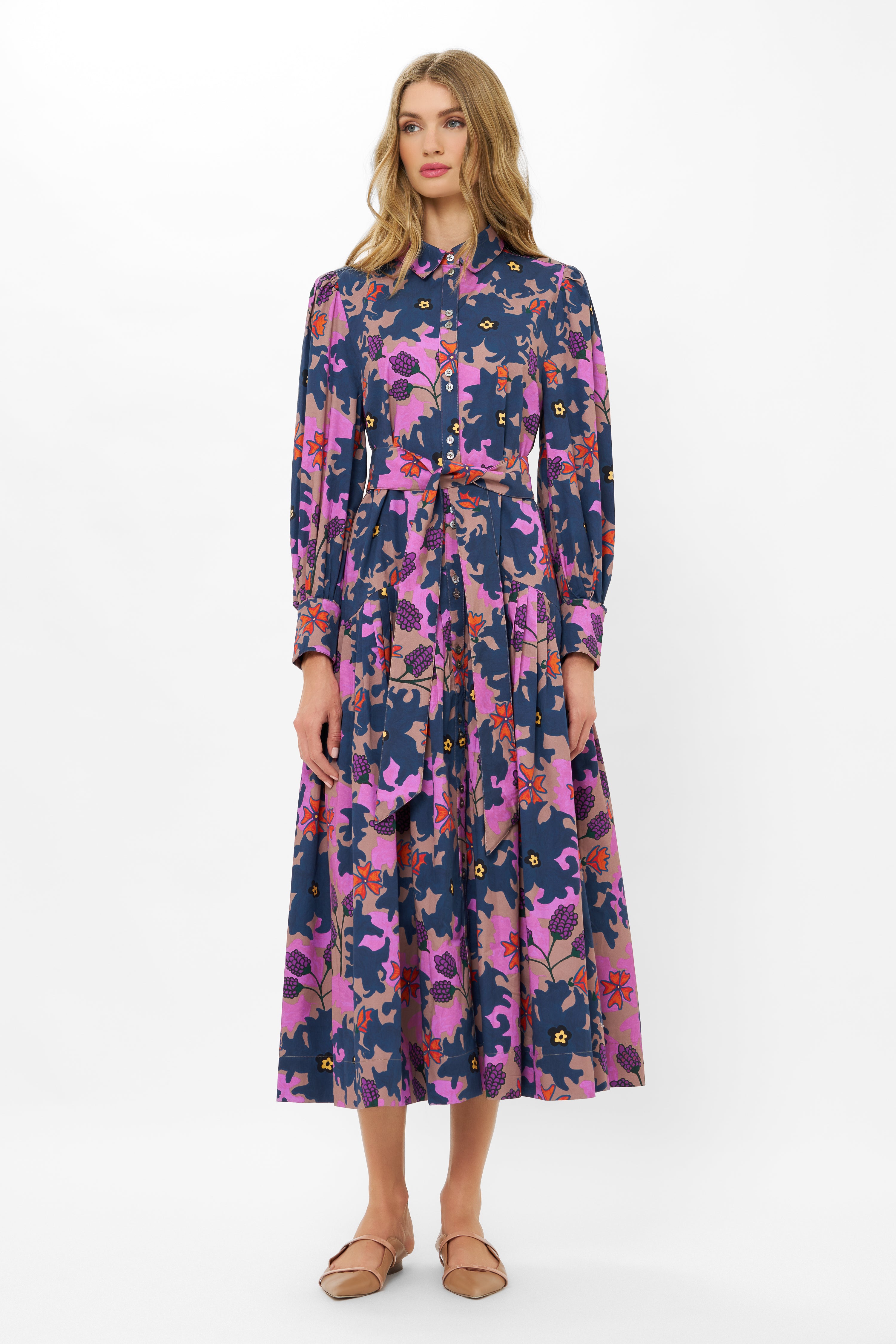 Nora Dress- Suzani Navy