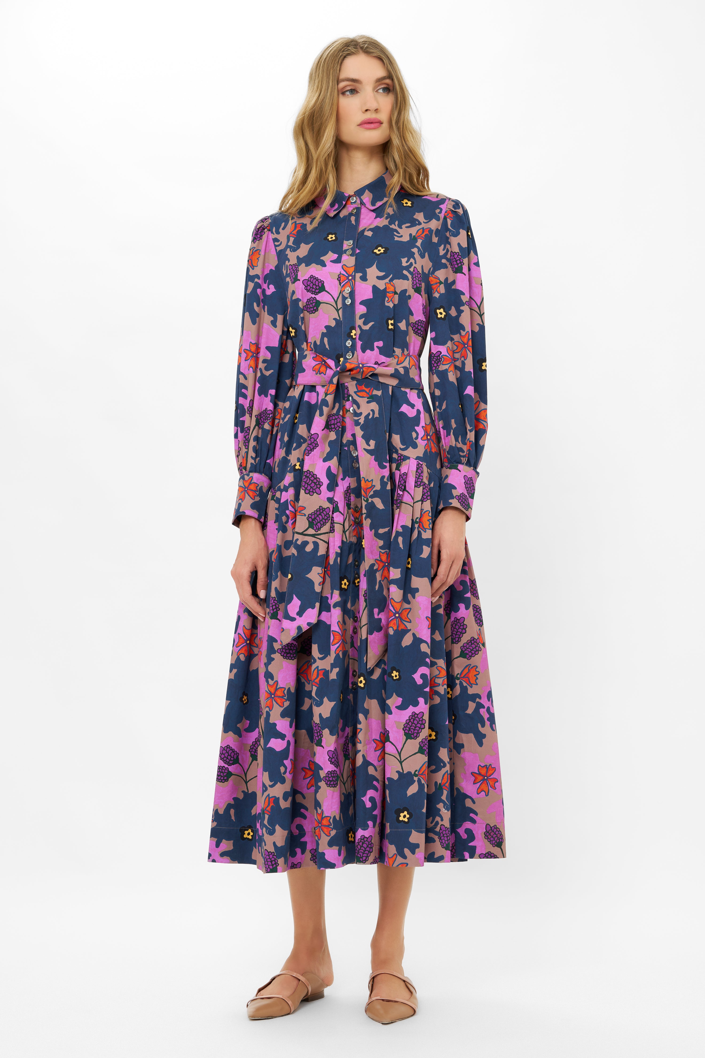 Nora Dress- Suzani Navy