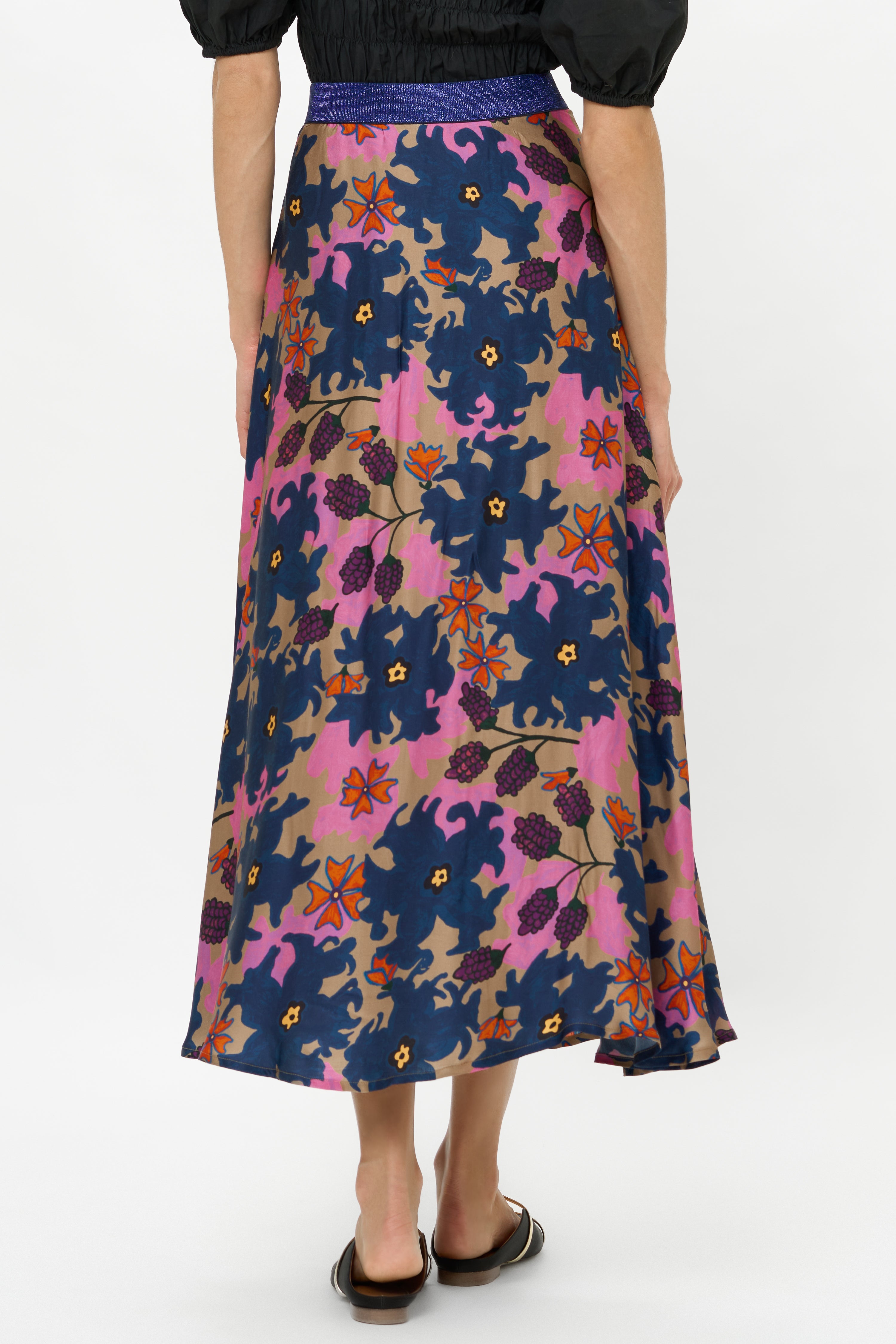 Swing Skirt- Suzani Navy