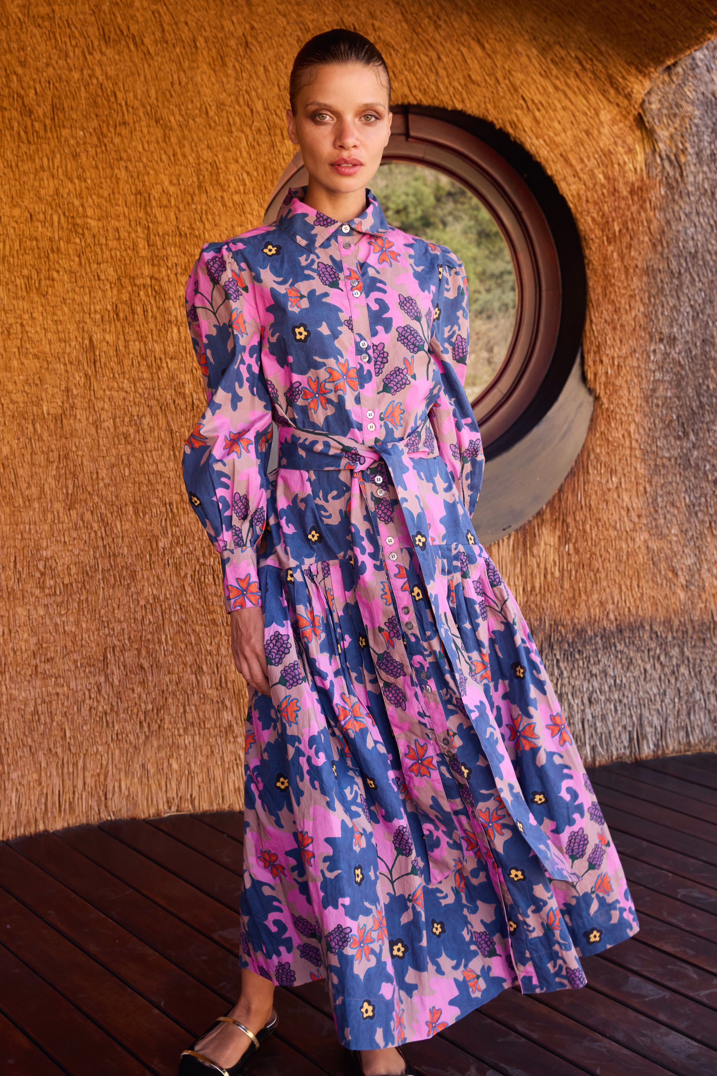 Nora Dress- Suzani Navy