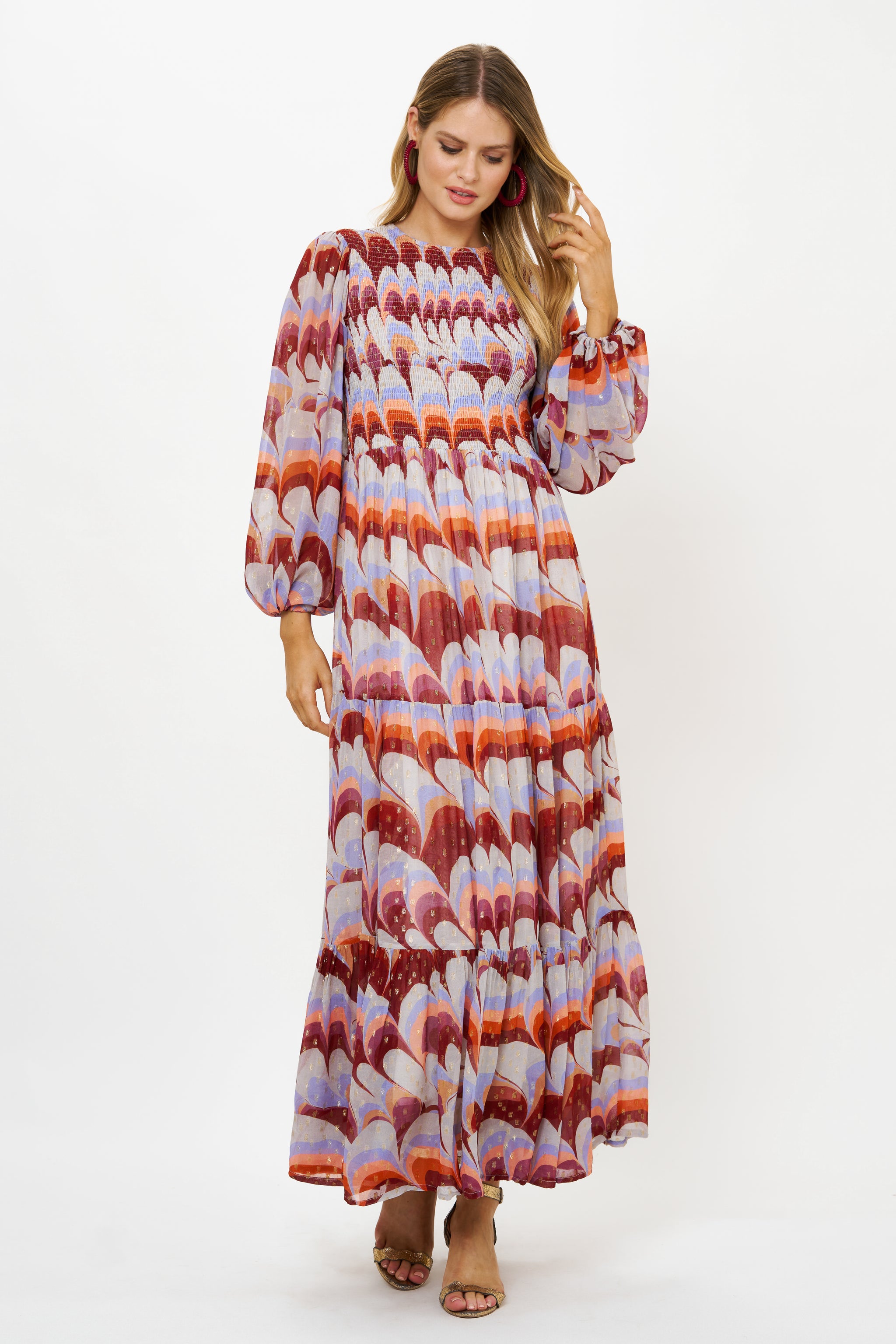 Smocked Top Maxi- Venice Cognac-XXS