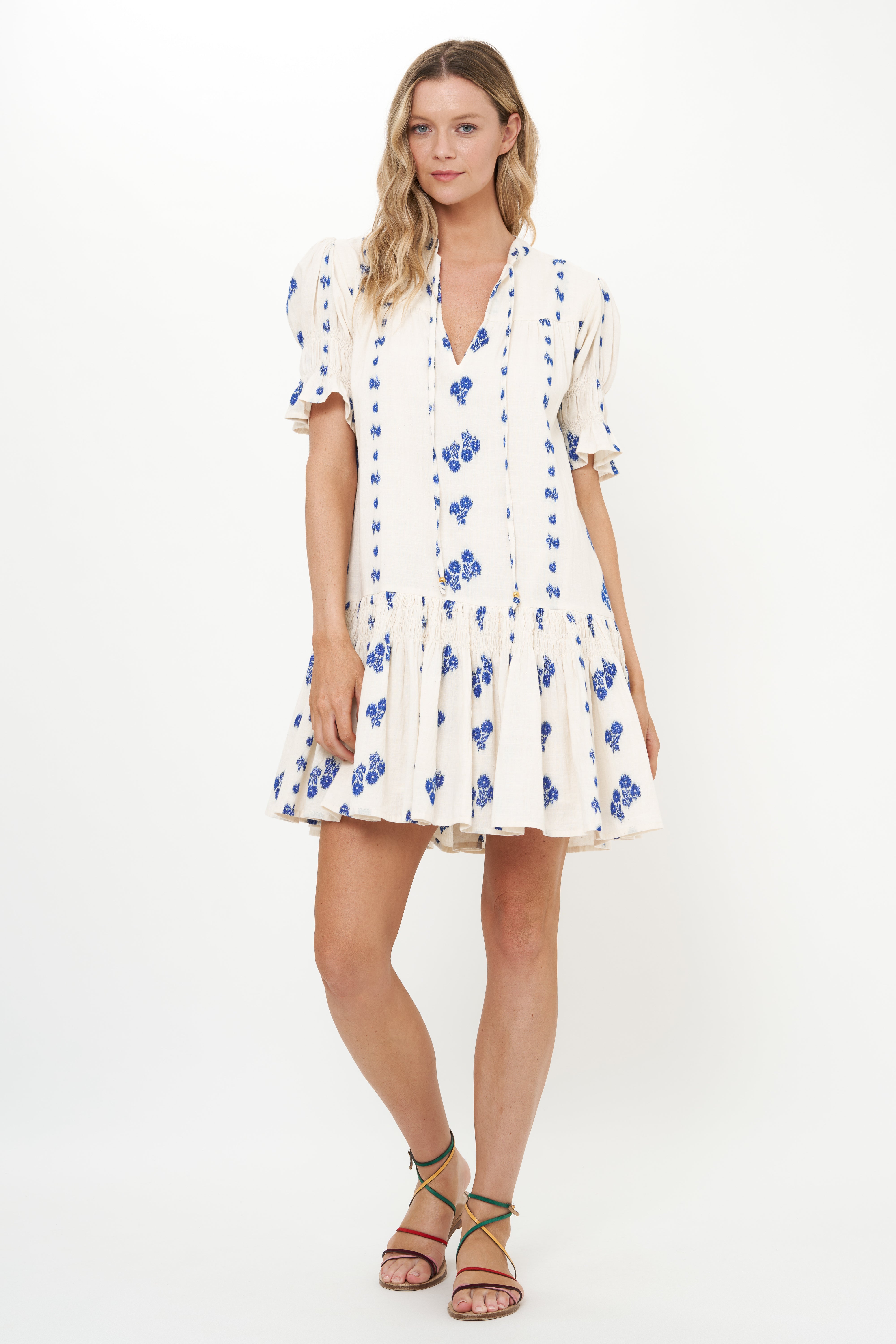 Smocked Drop Mini- Wicklow Blue