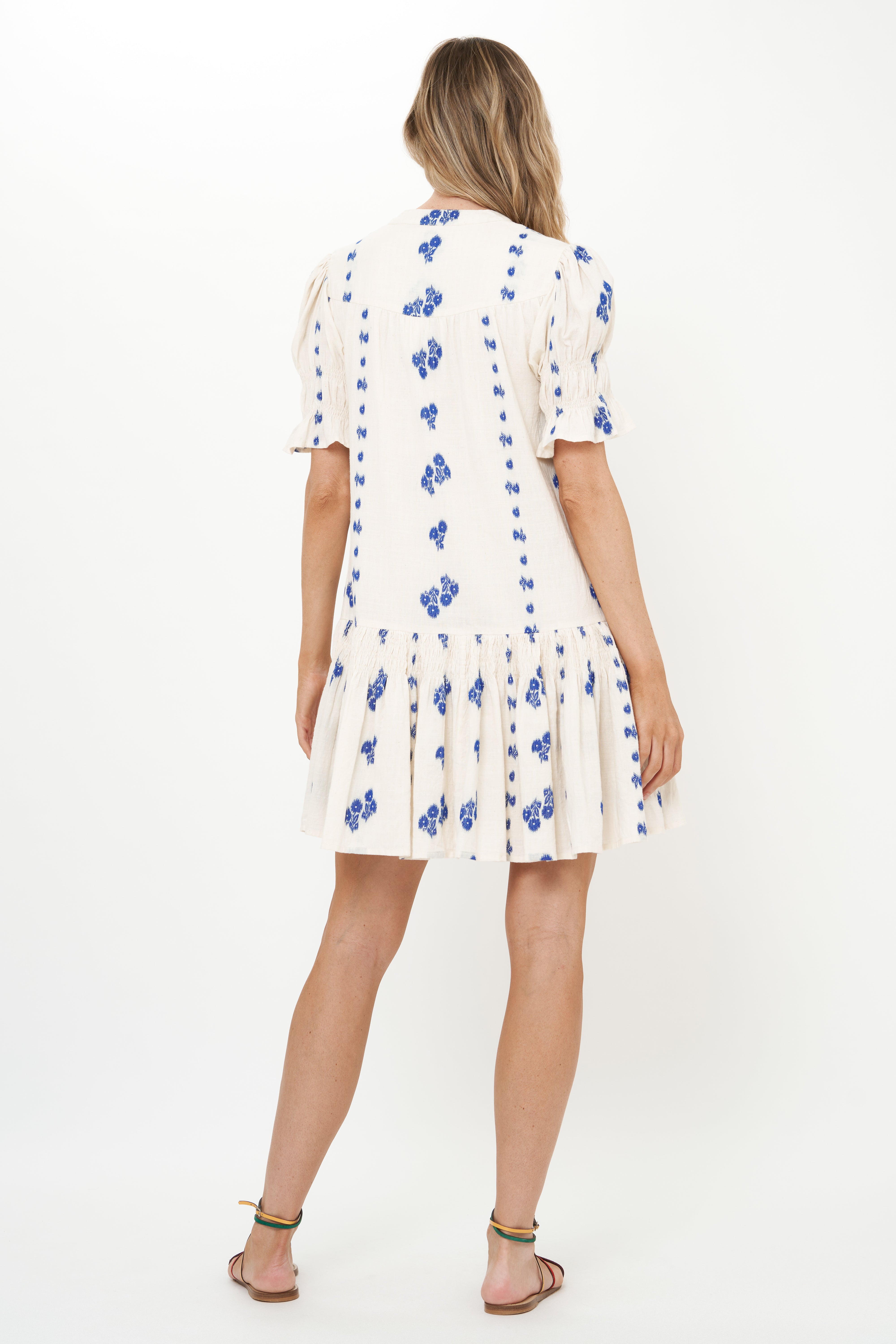 Smocked Drop Mini- Wicklow Blue