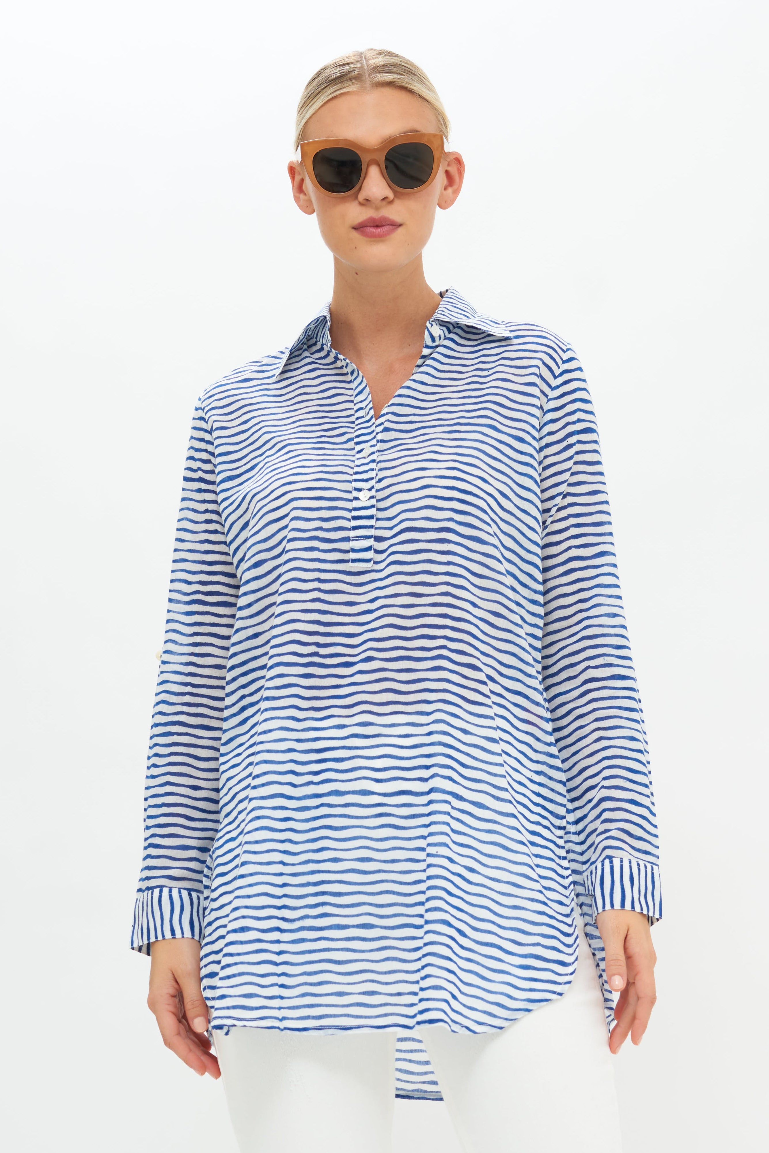 Long Collar- Wiggy Blue