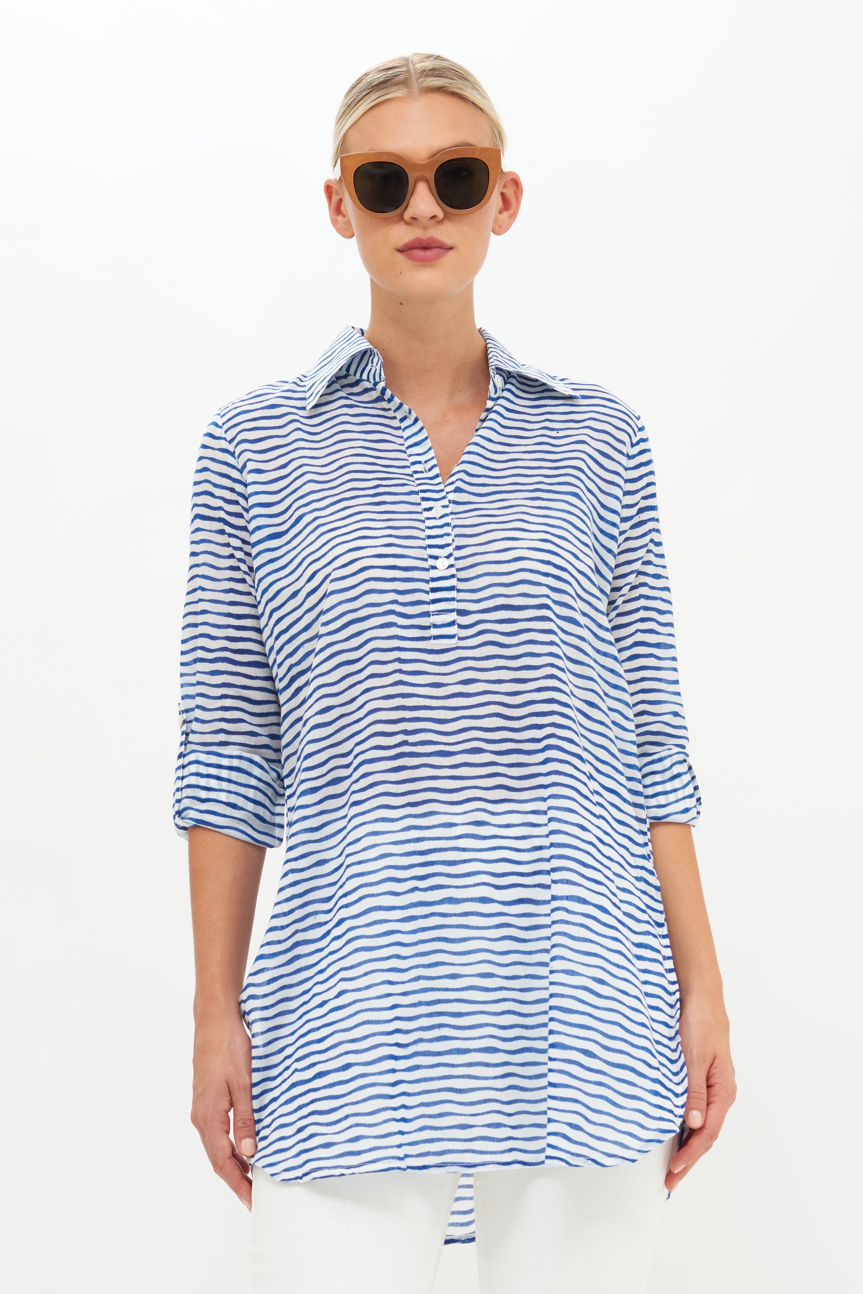 Long Collar- Wiggy Blue