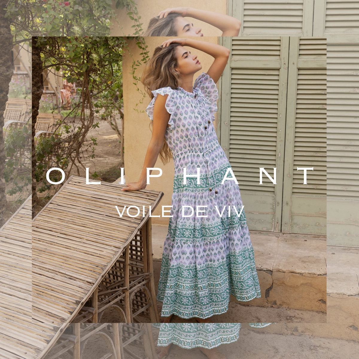 green emerald velvet dress Oliphant Women's Ruffle Tiered Midi Dress main image 0