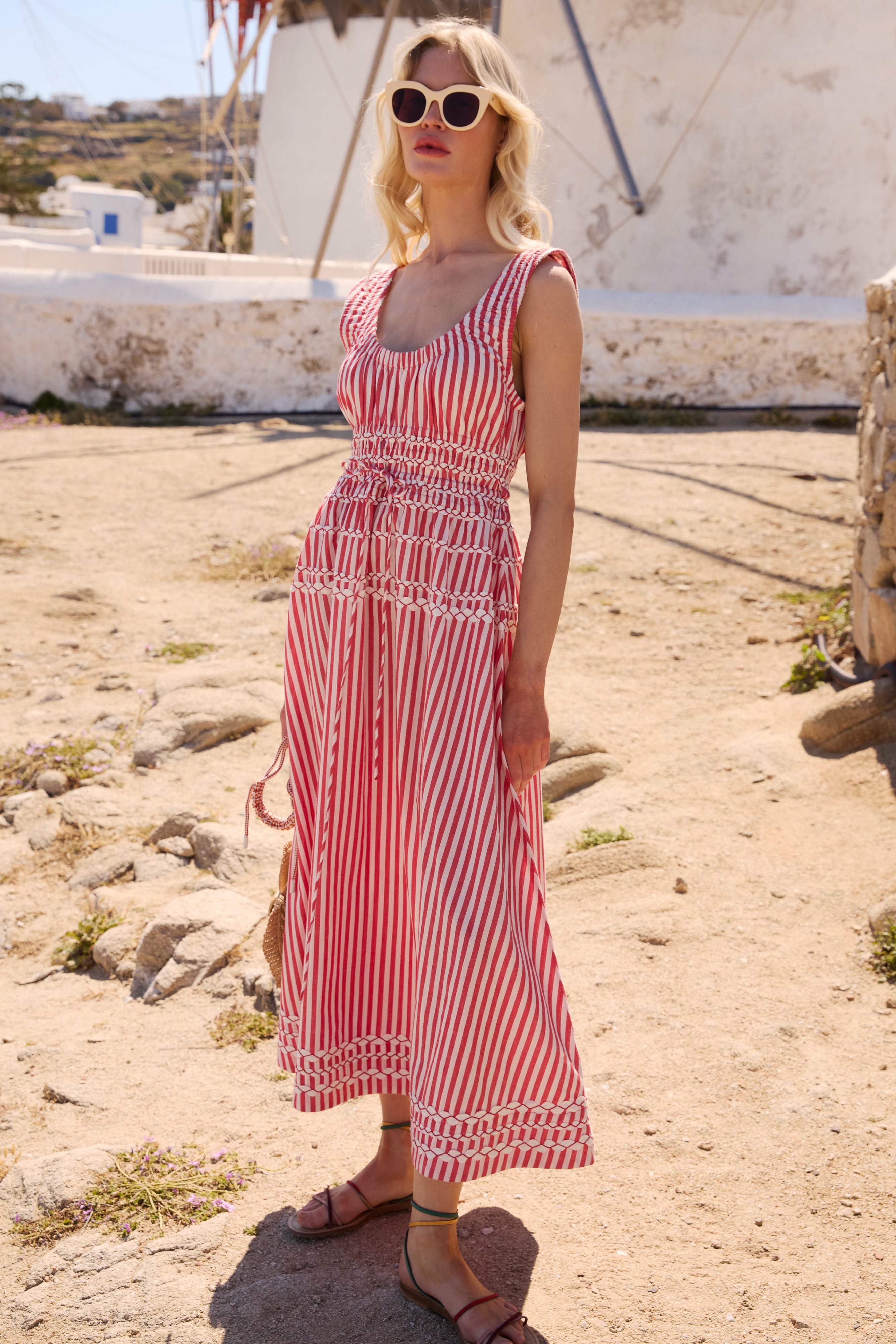 Harper Dress- Sconset Red