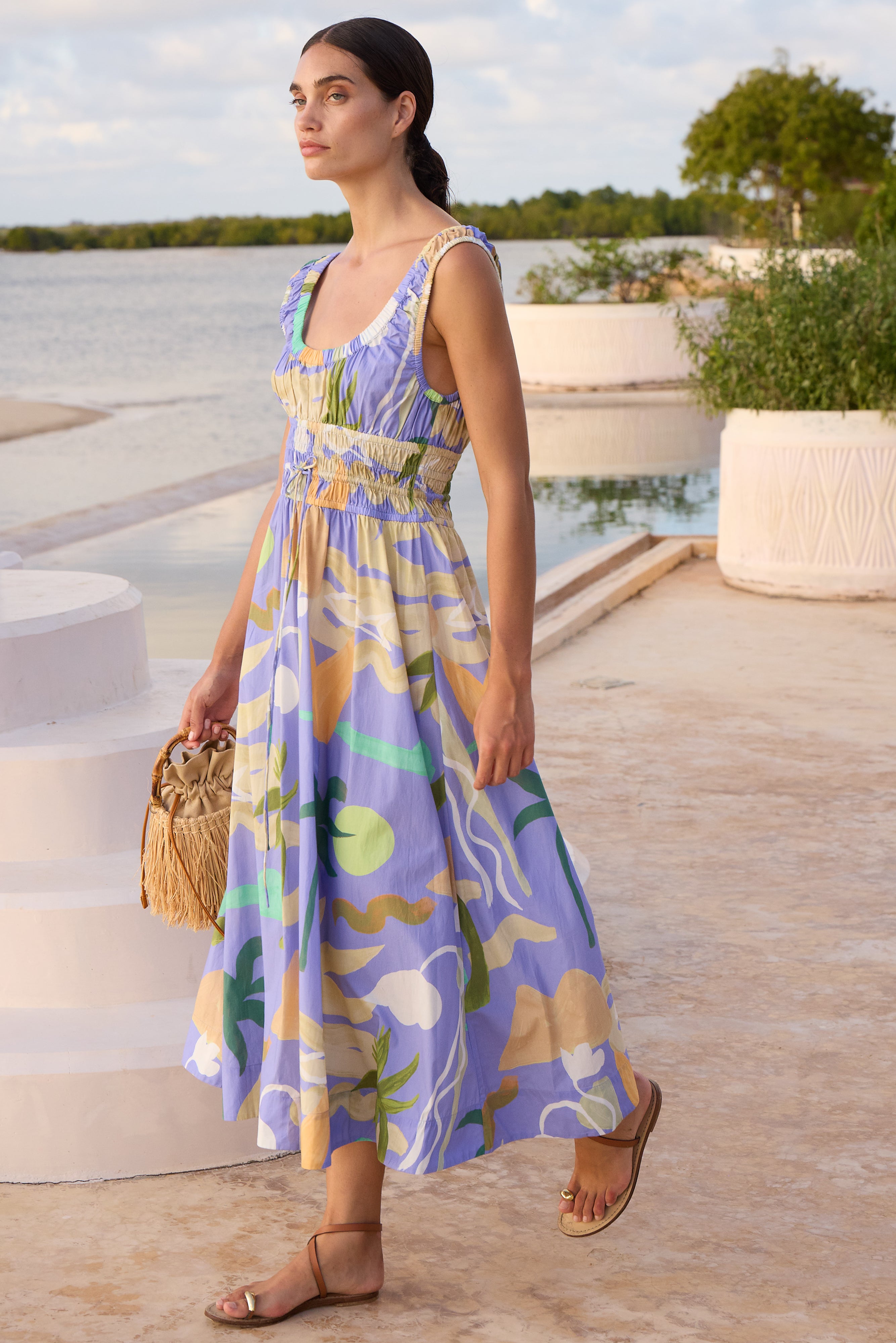 Harper Dress- Paradiso Blue