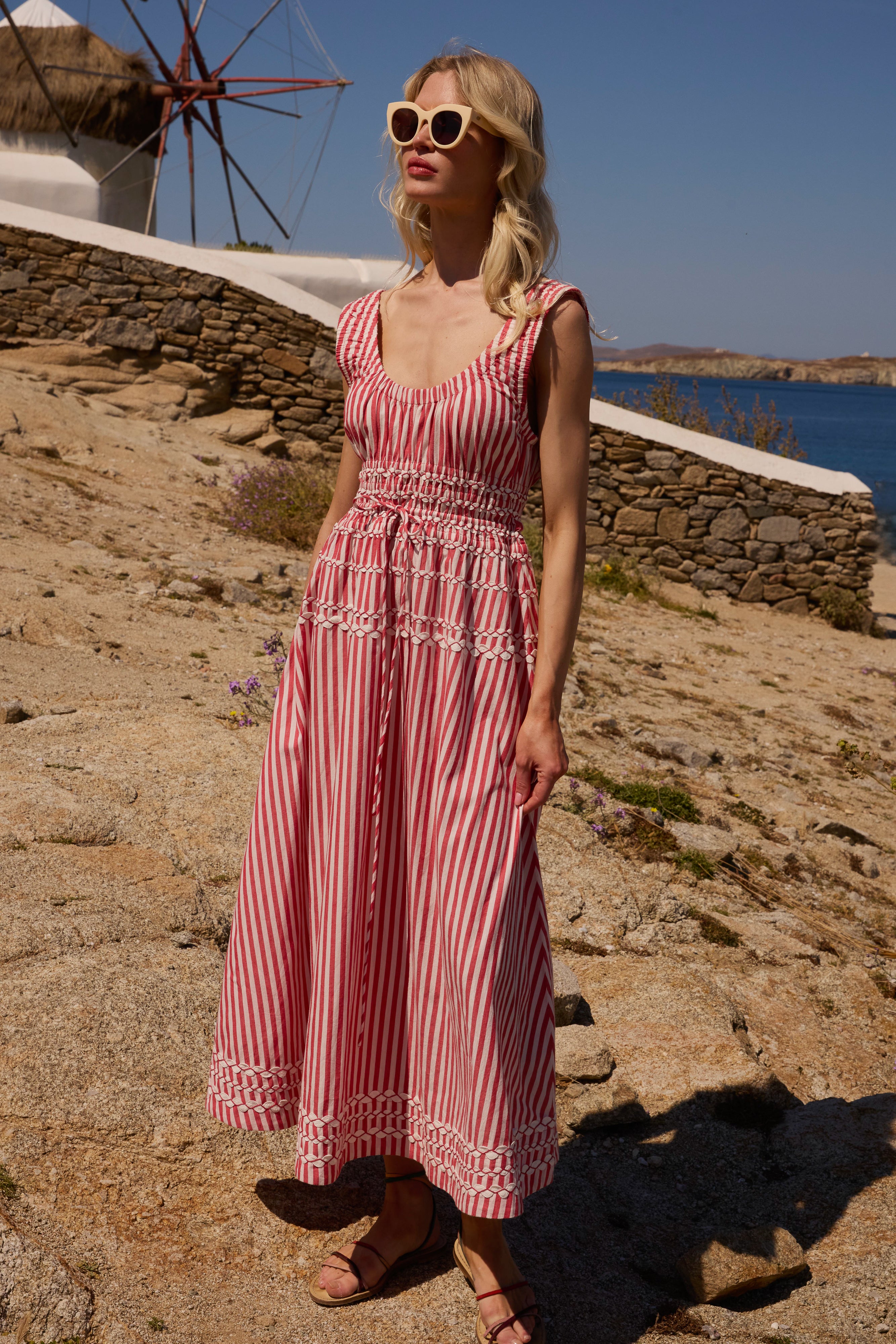 Harper Dress- Sconset Red