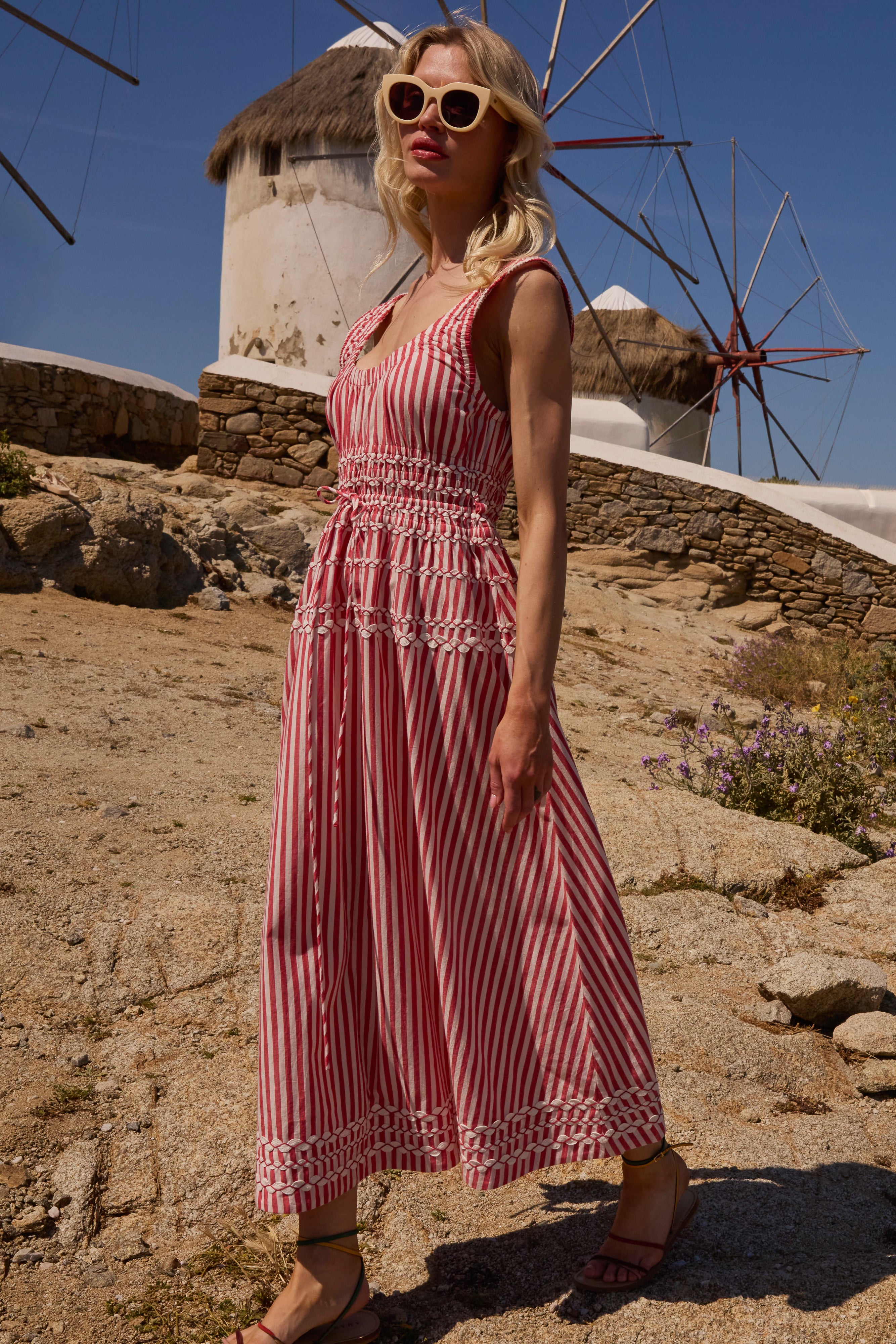 Harper Dress- Sconset Red