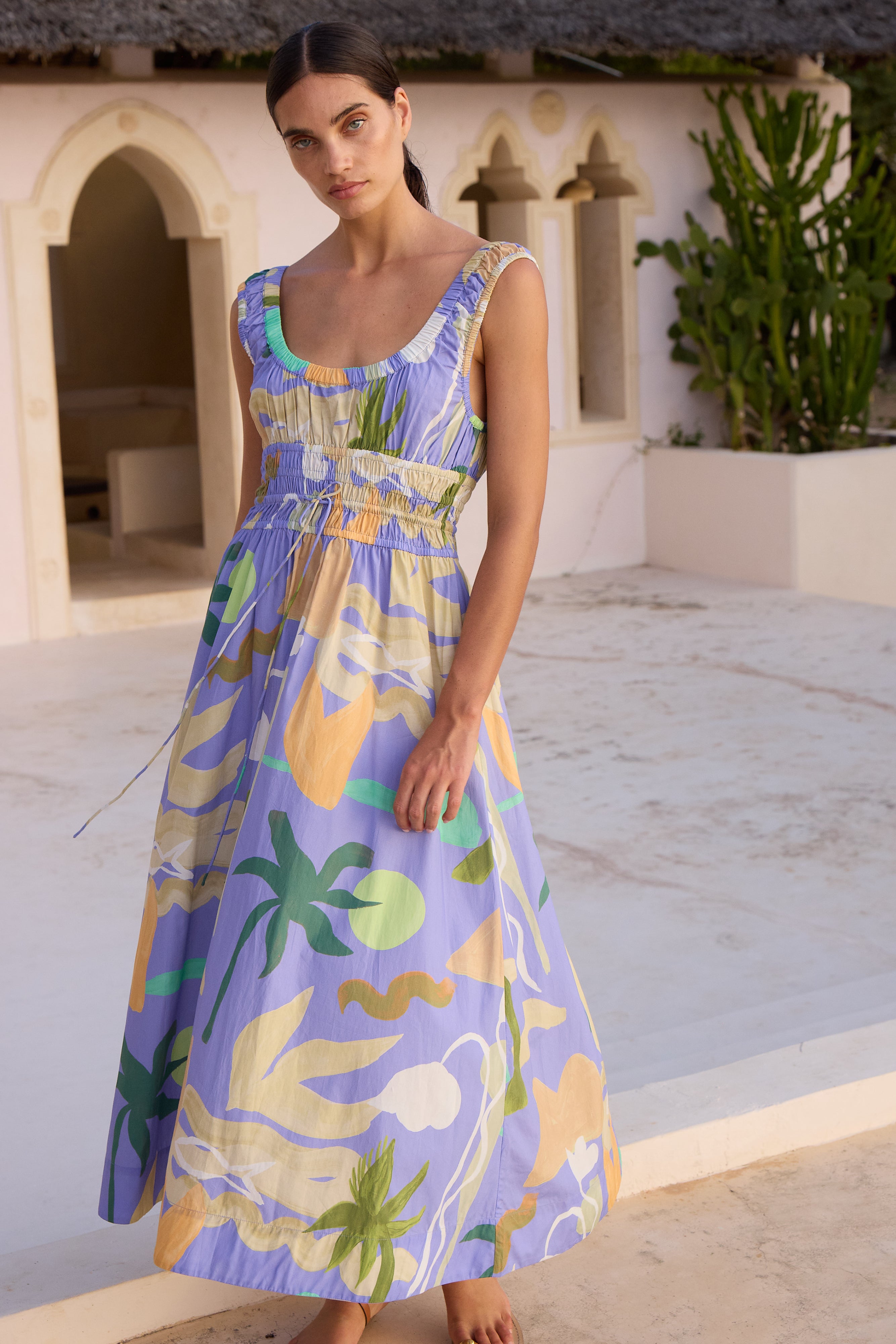 Harper Dress- Paradiso Blue