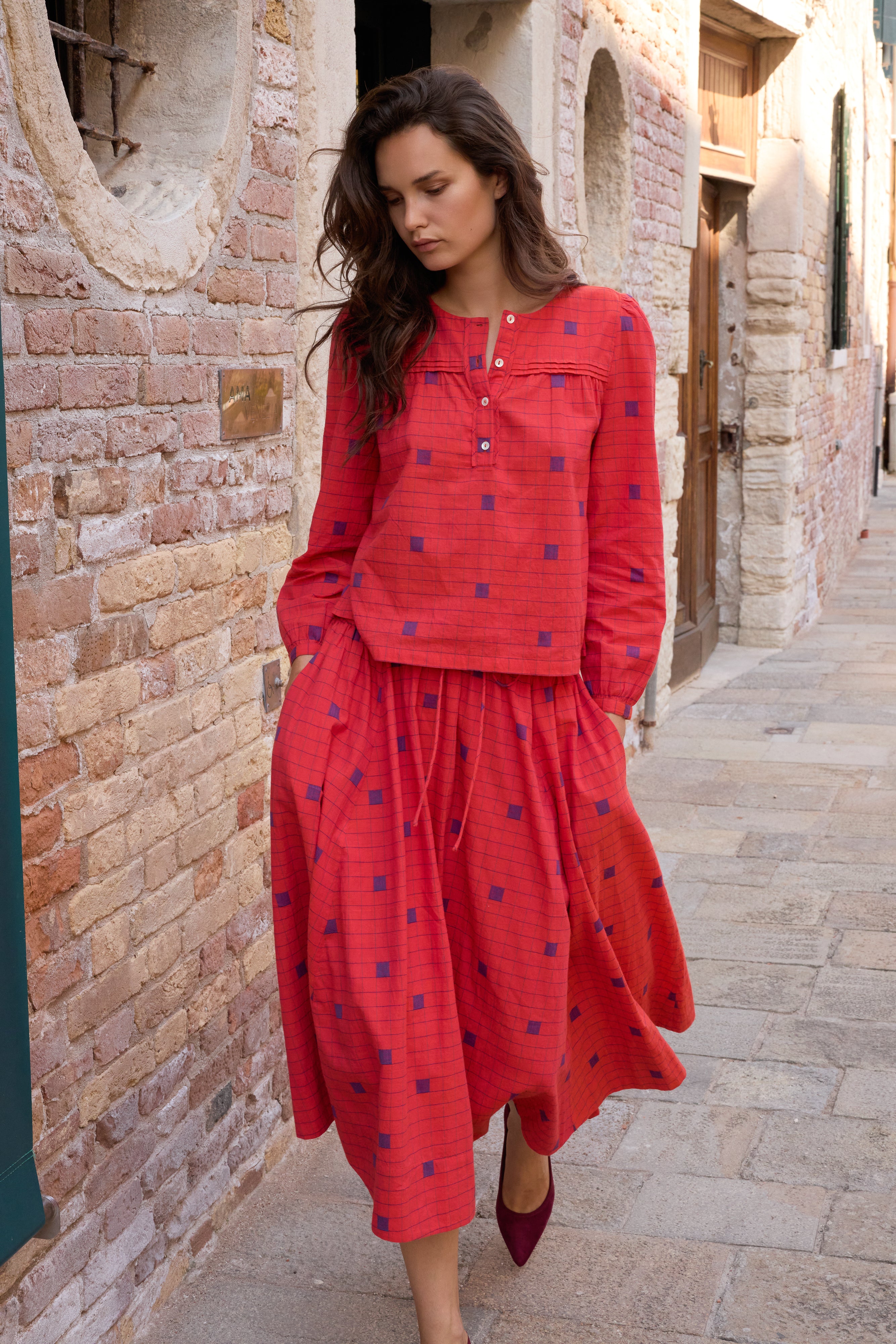 Rina Skirt- Samur Red