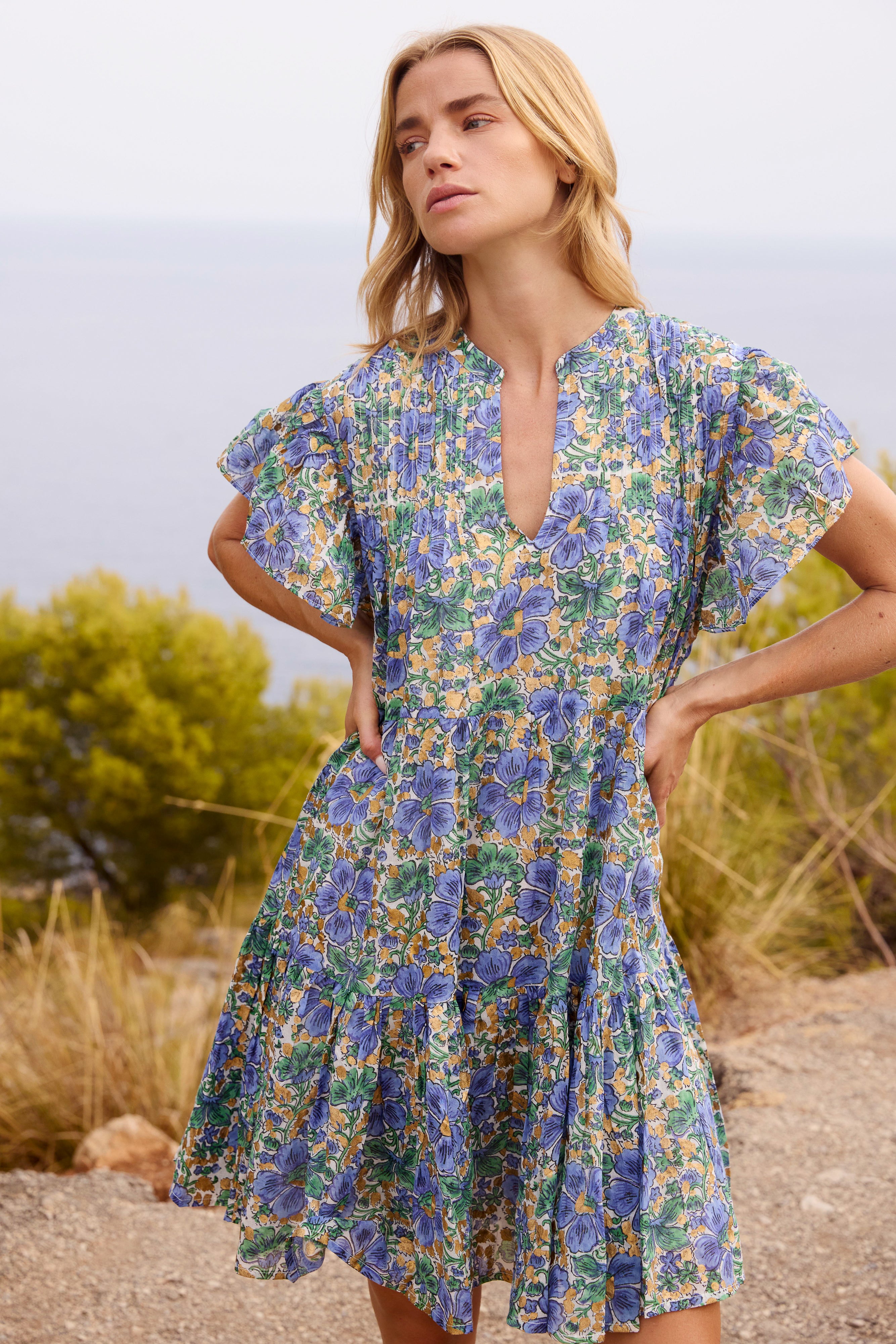 Ivy Dress- Matera Blue