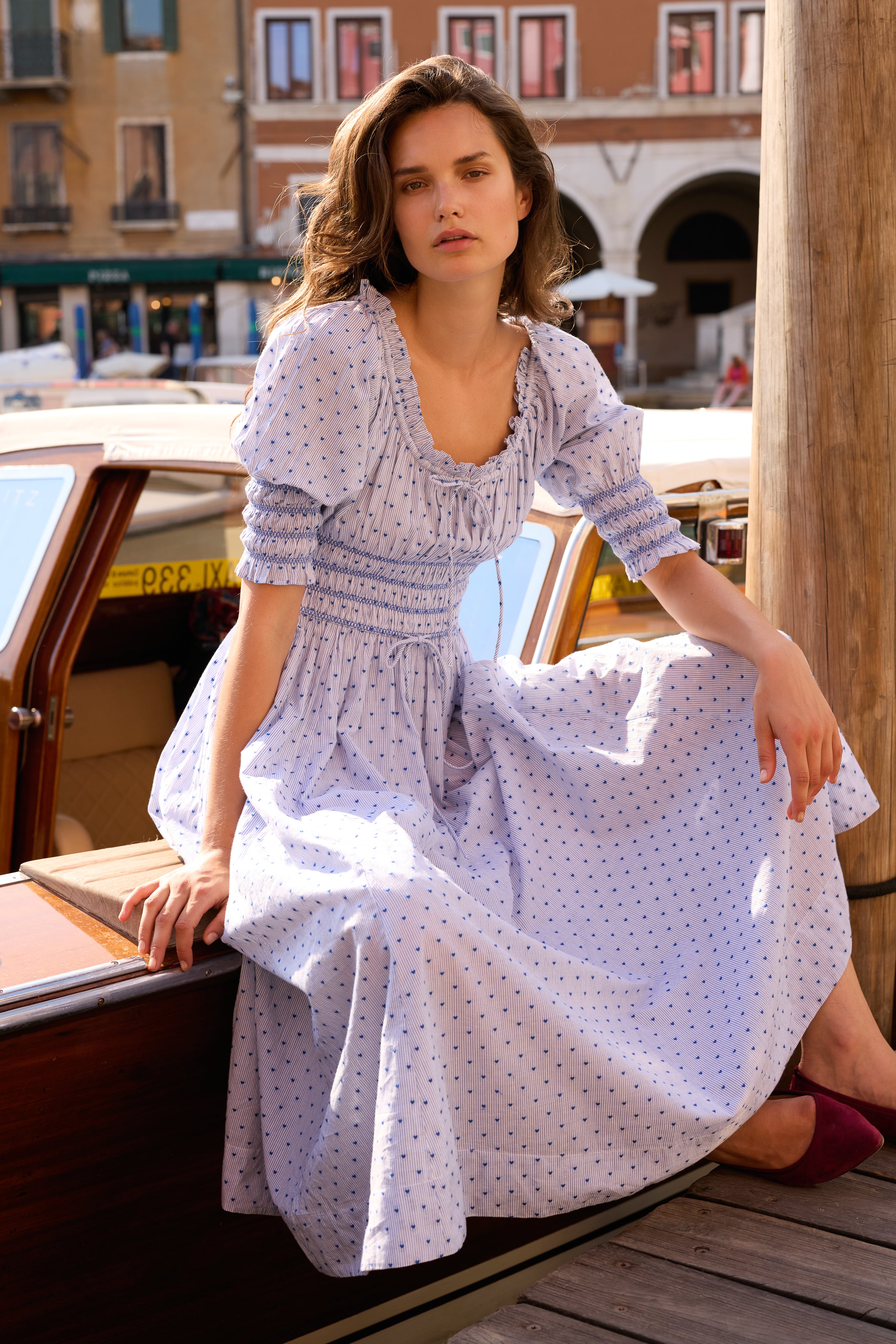 Emeline Dress- Lyon Blue