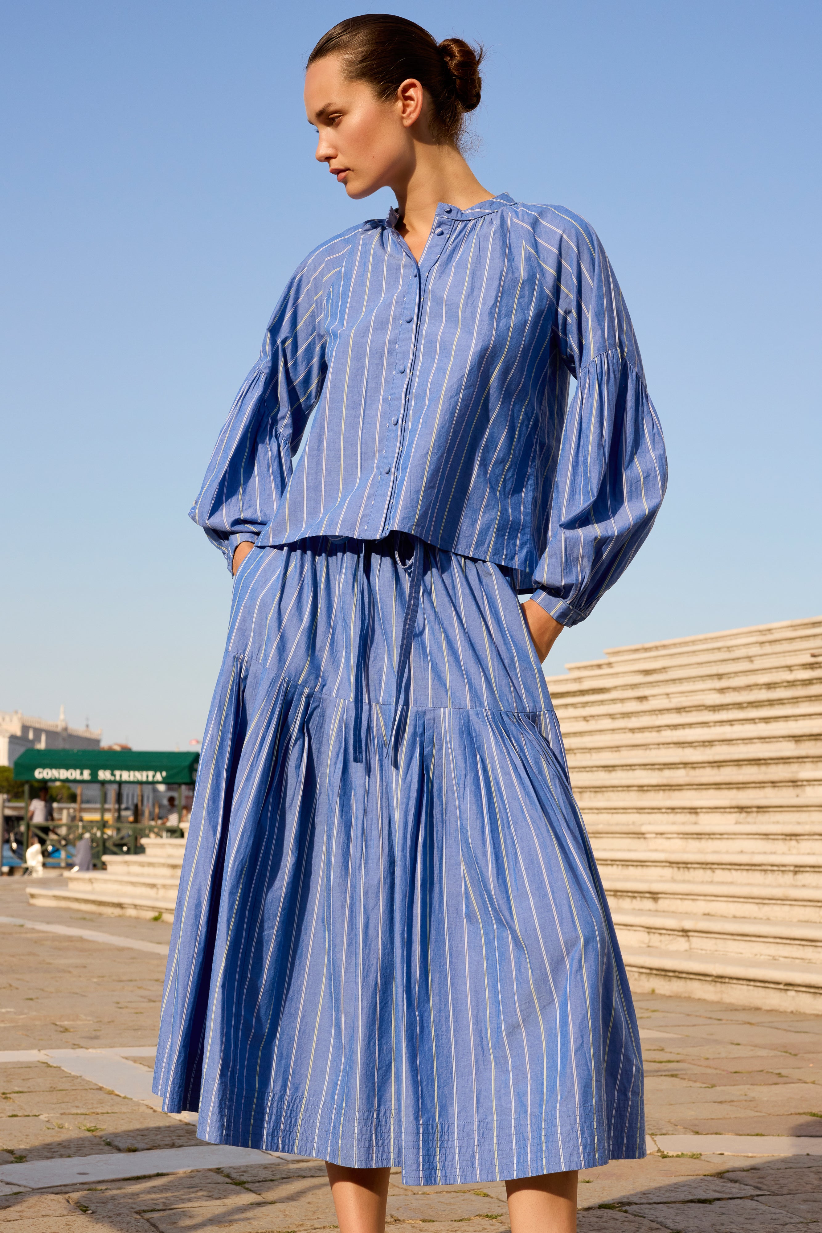 Liana Blouse- Thalia Blue