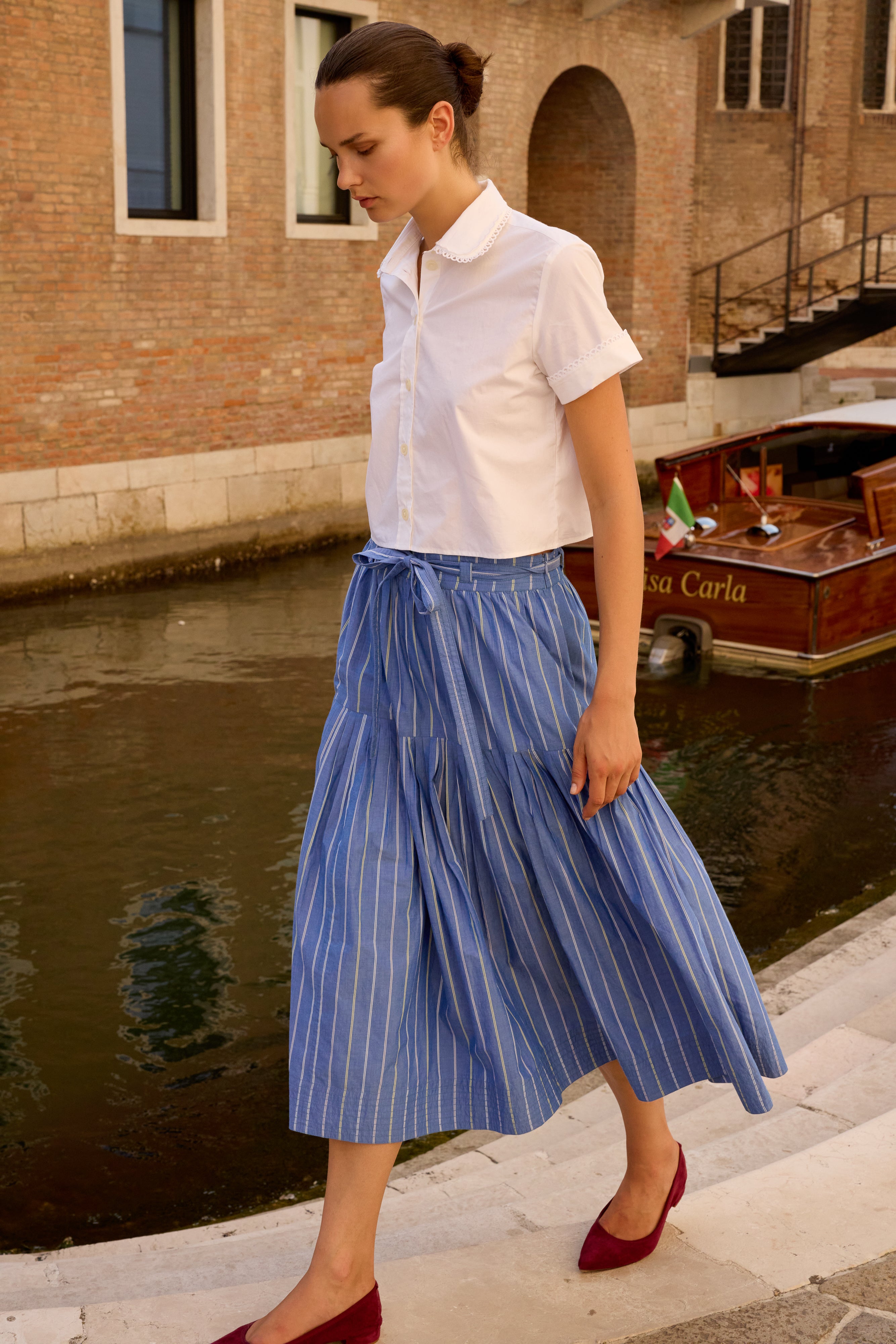 Ginny Skirt- Thalia Blue