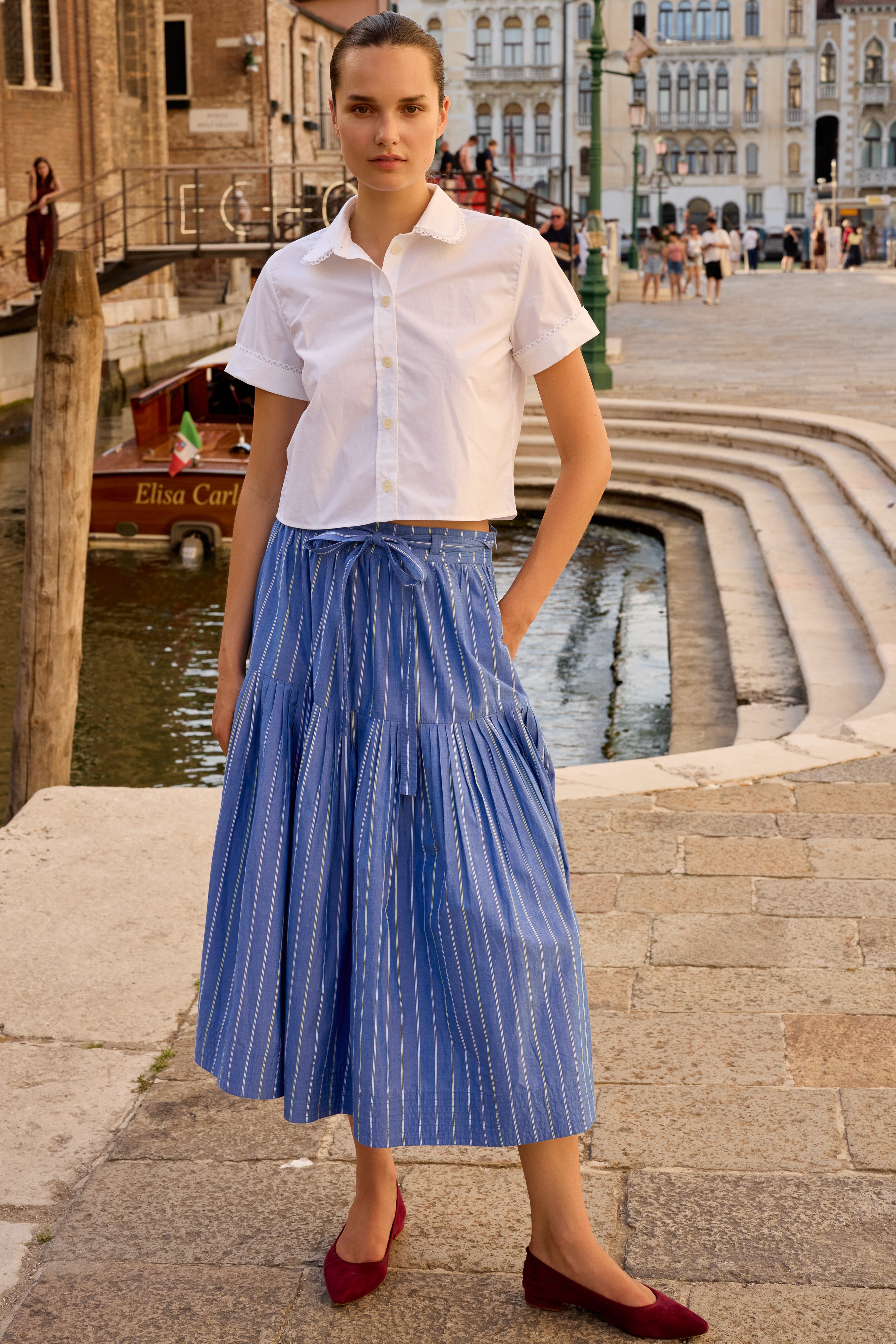 Ginny Skirt- Thalia Blue