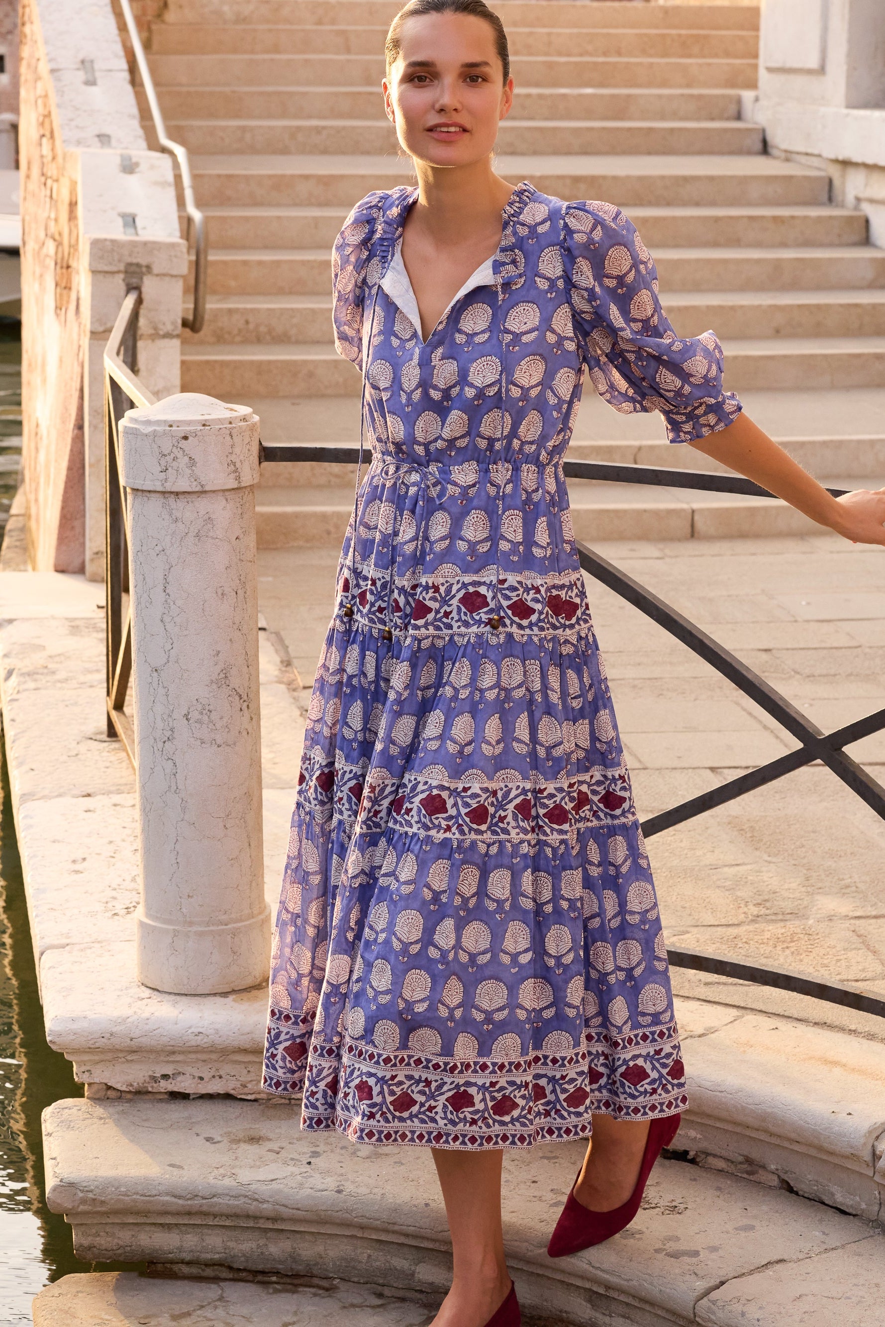Freya Dress- Trento Cobalt
