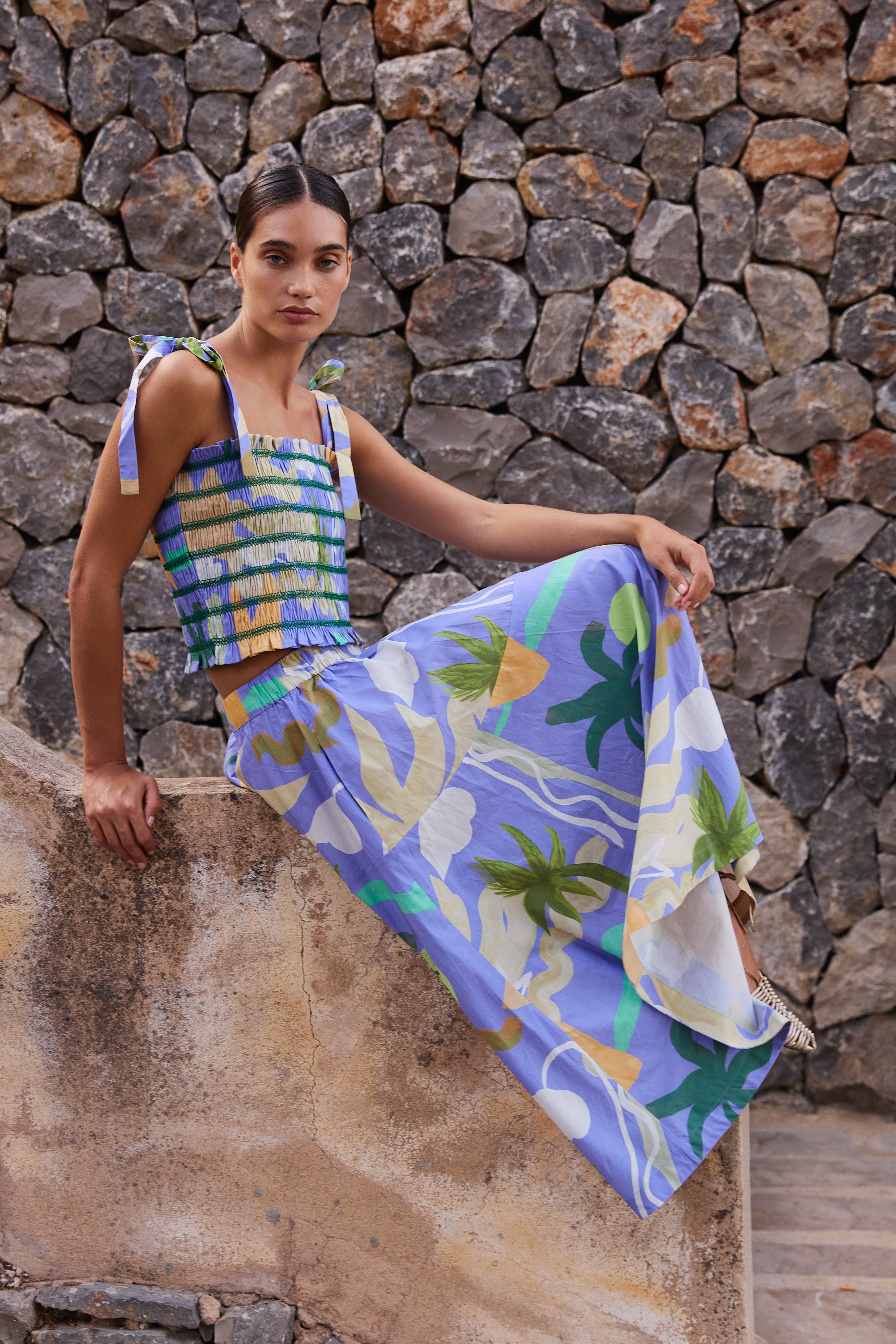 Olivia Skirt- Paradiso Blue