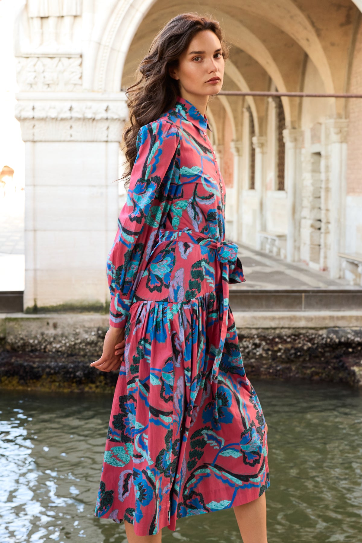 Nora Dress- Bergamo Cinnamon