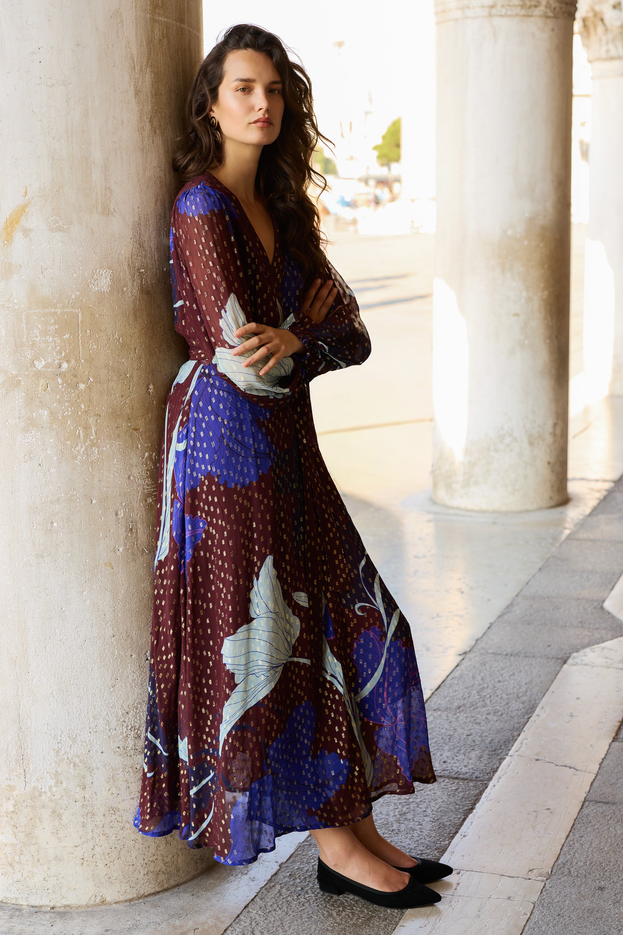 Wrap Dress- Hague Cobalt