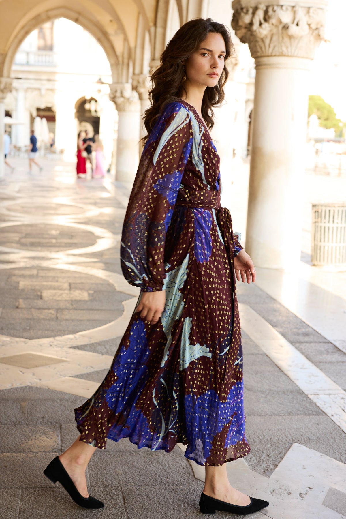 Wrap Dress- Hague Cobalt