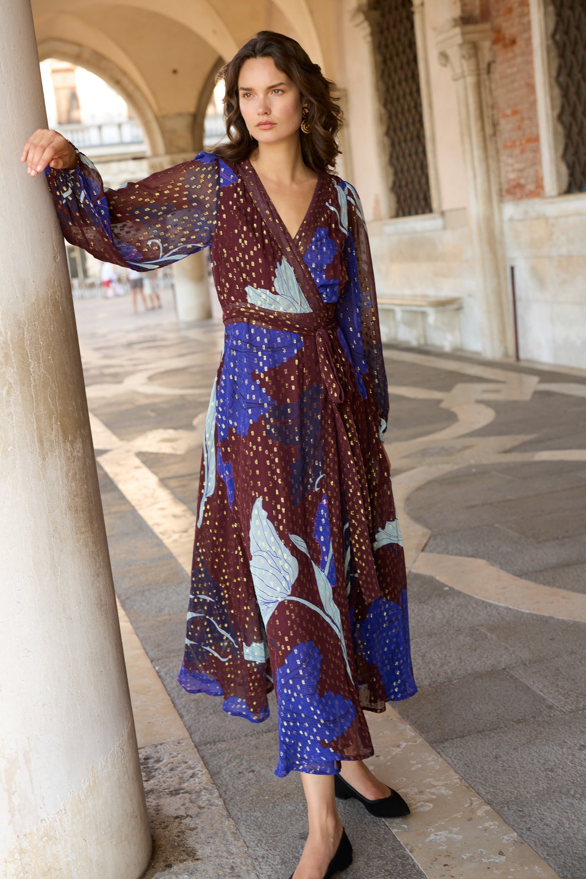 Wrap Dress- Hague Cobalt