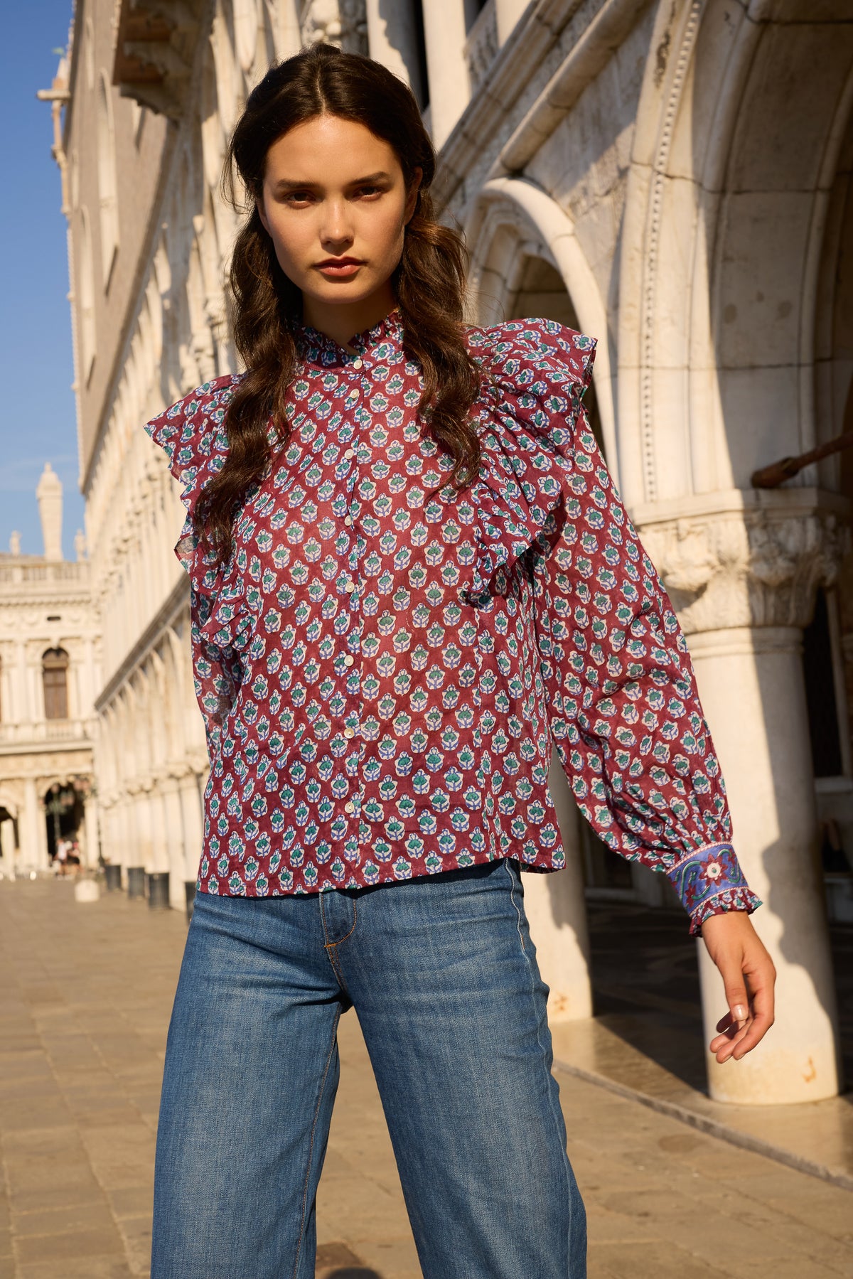Elsie Blouse- Zenica Wine