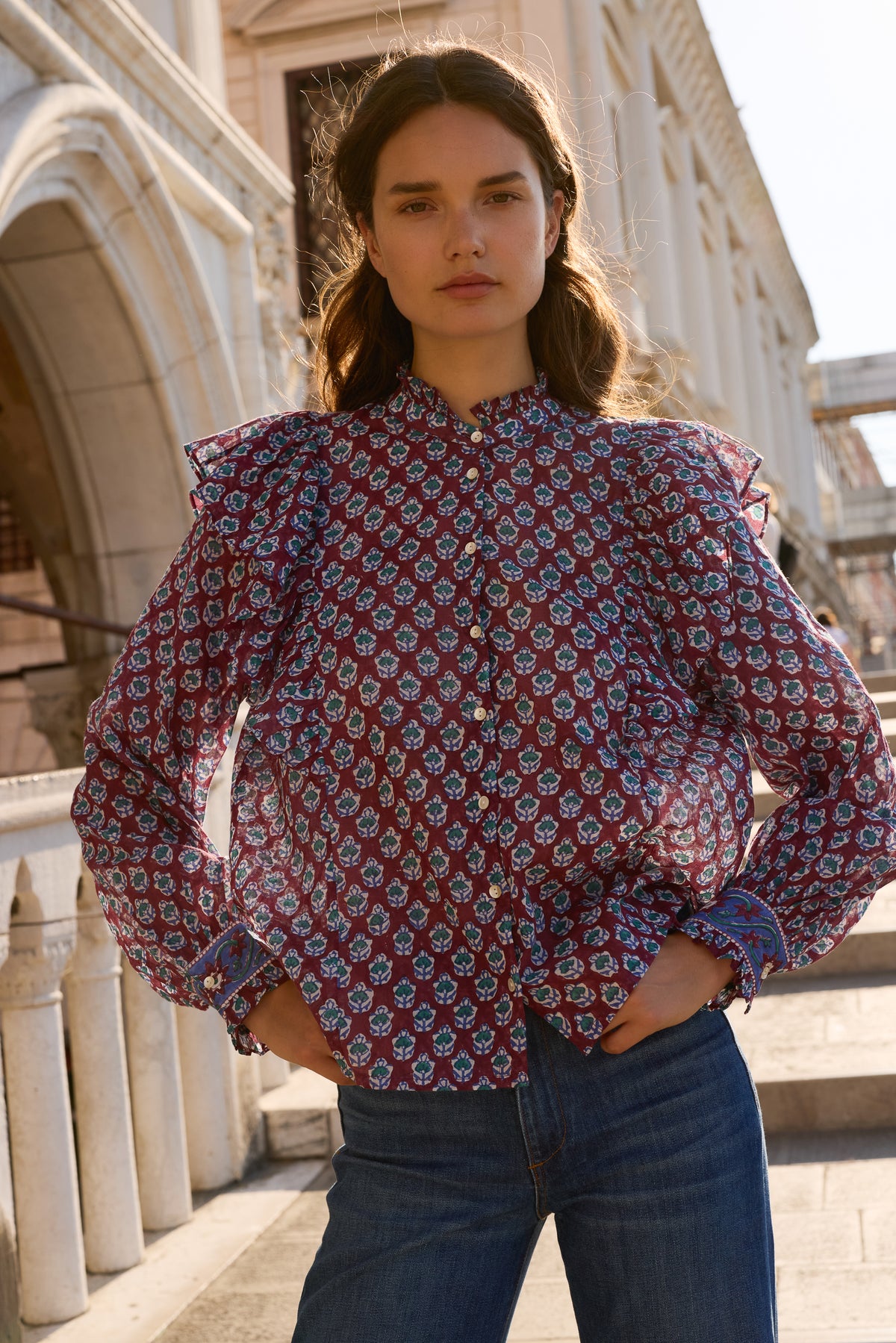 Elsie Blouse- Zenica Wine